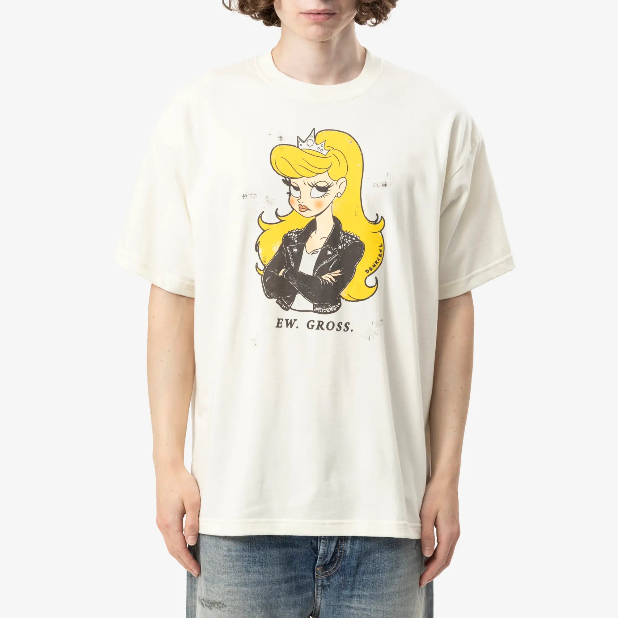 Dom Rebel Eyeroll T-Shirt Old White - 1