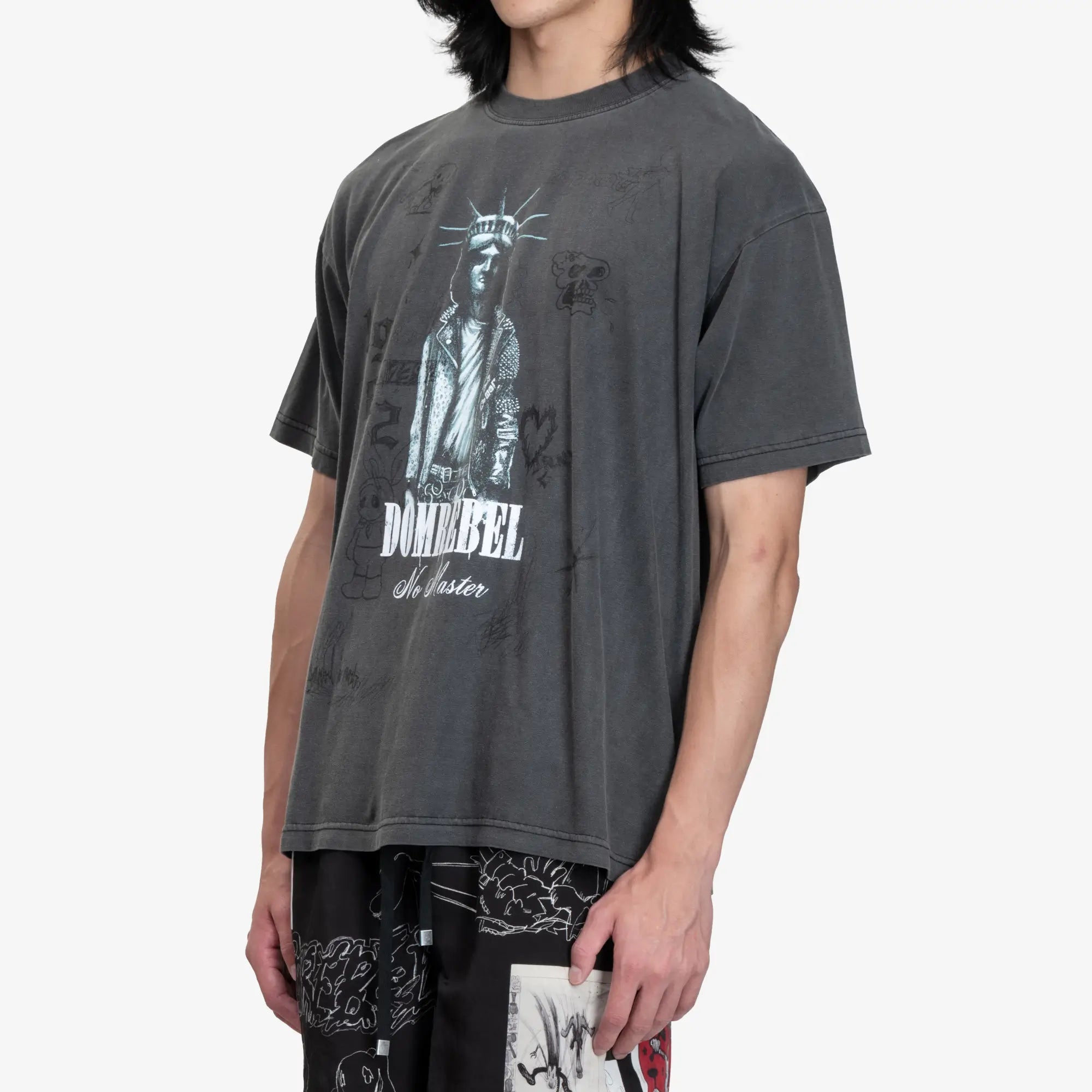 Dom Rebel Gotham T-Shirt Faded Black - 3
