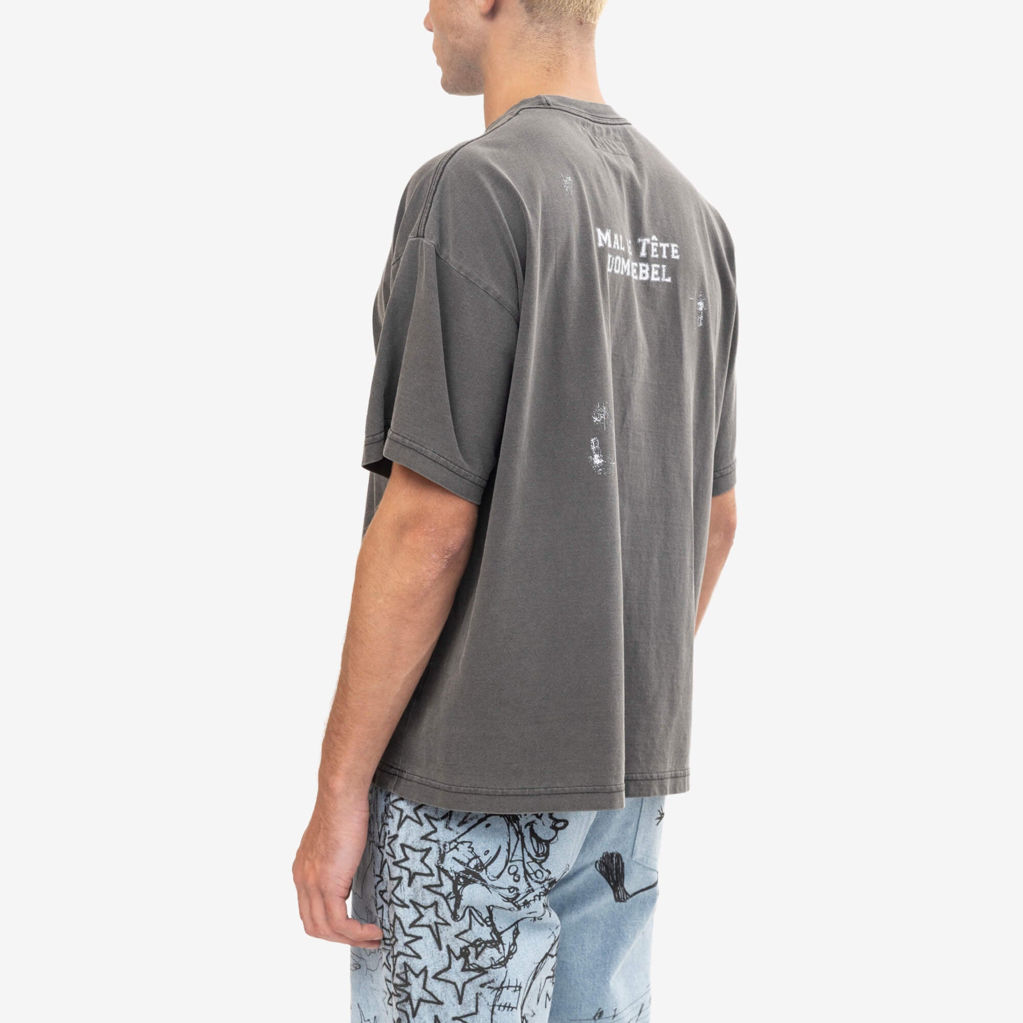 Dom Rebel Headache T-Shirt Faded Black-4