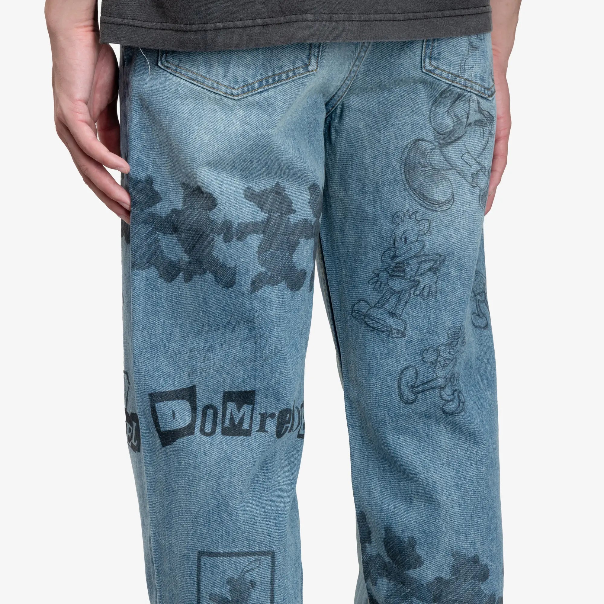 Dom Rebel High Low Jeans Mid Blue - 6