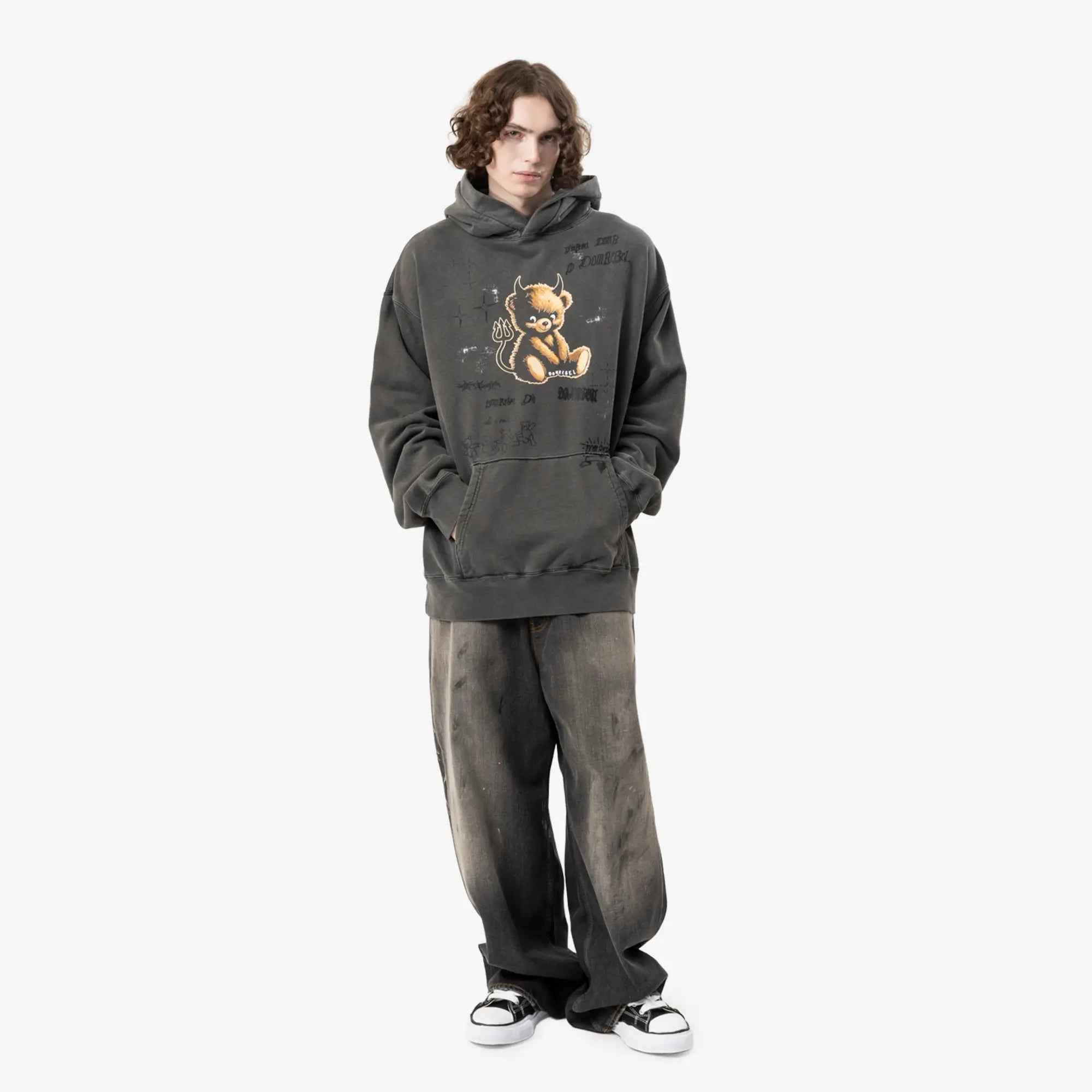 Dom Rebel Lil Dev Hoody Faded Black - 2