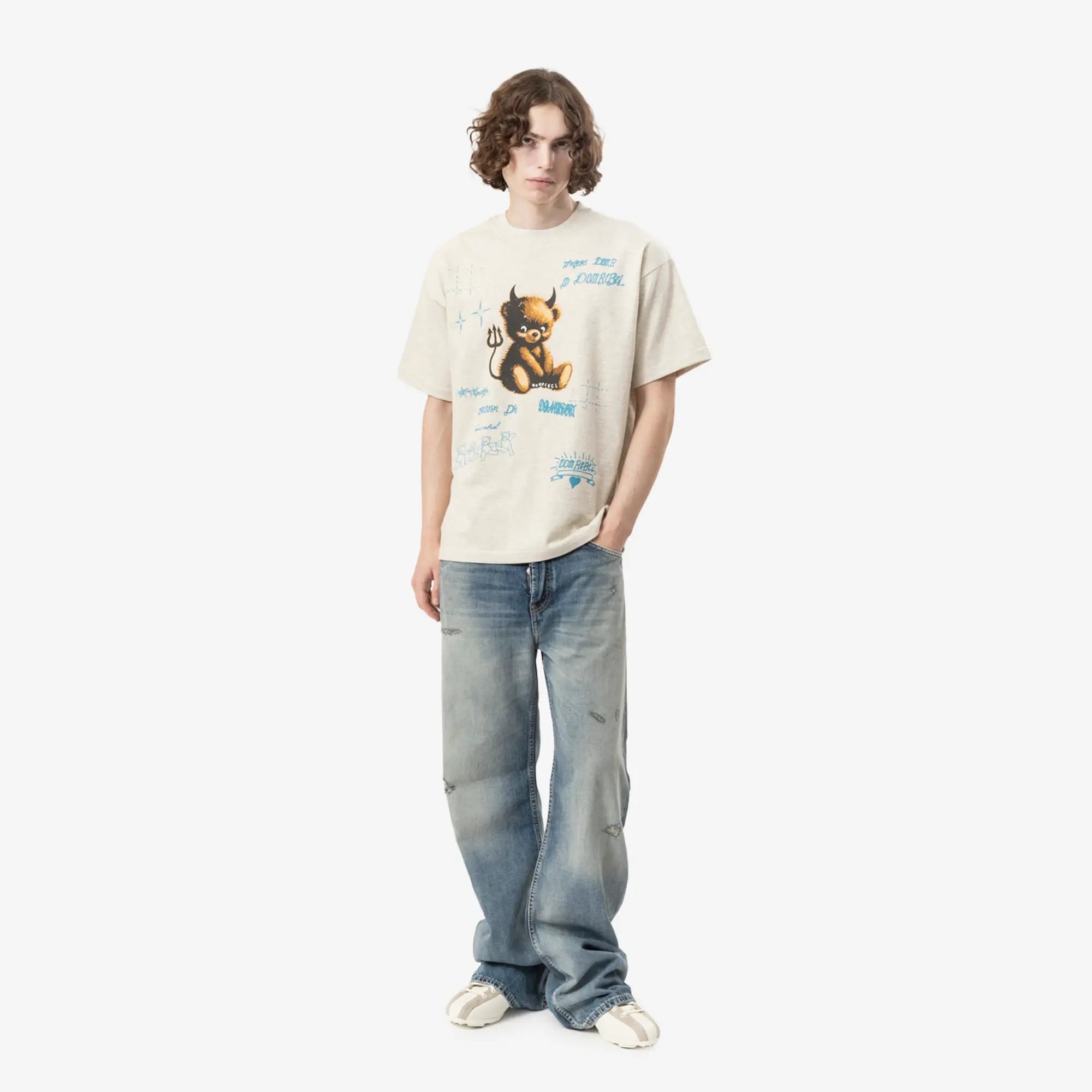 Dom Rebel Lil Dev T-Shirt Greige - 2