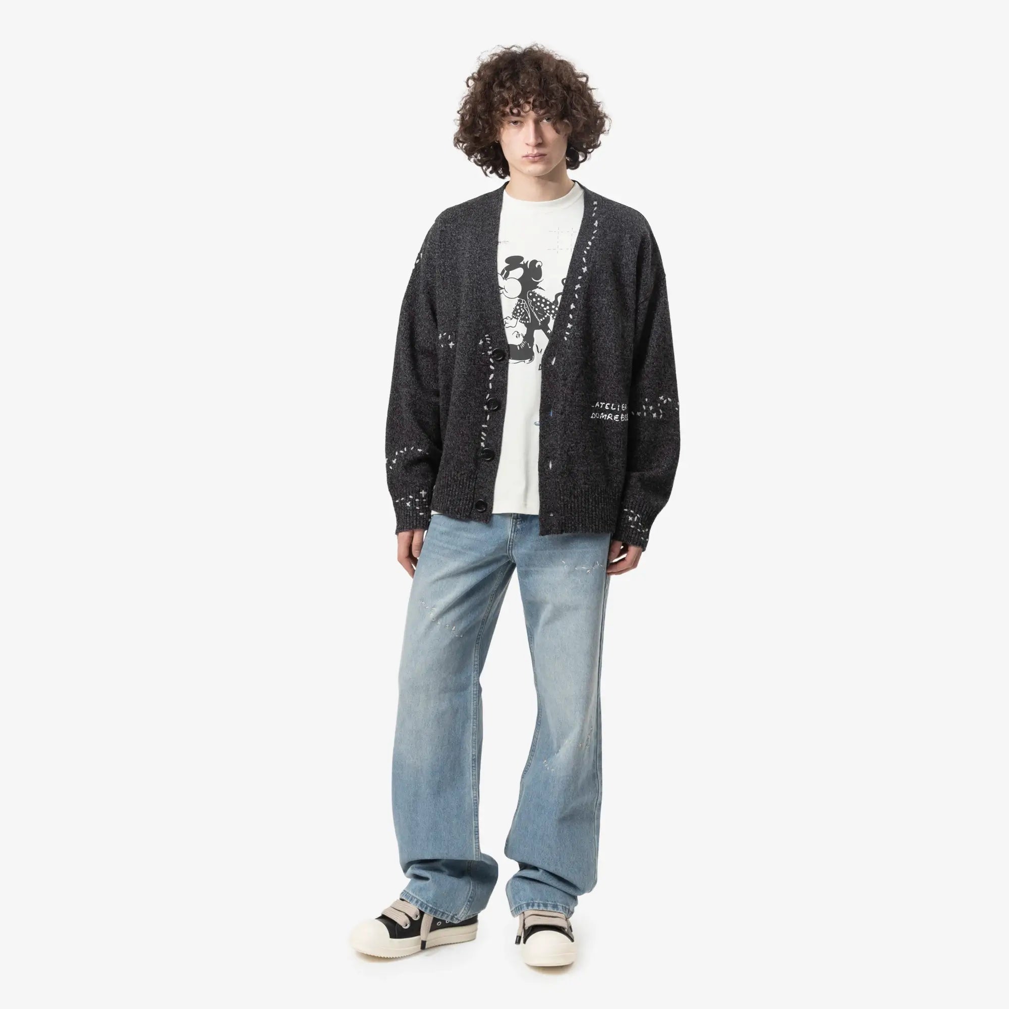 Dom Rebel Renegade Cardigan Charcoal - 2