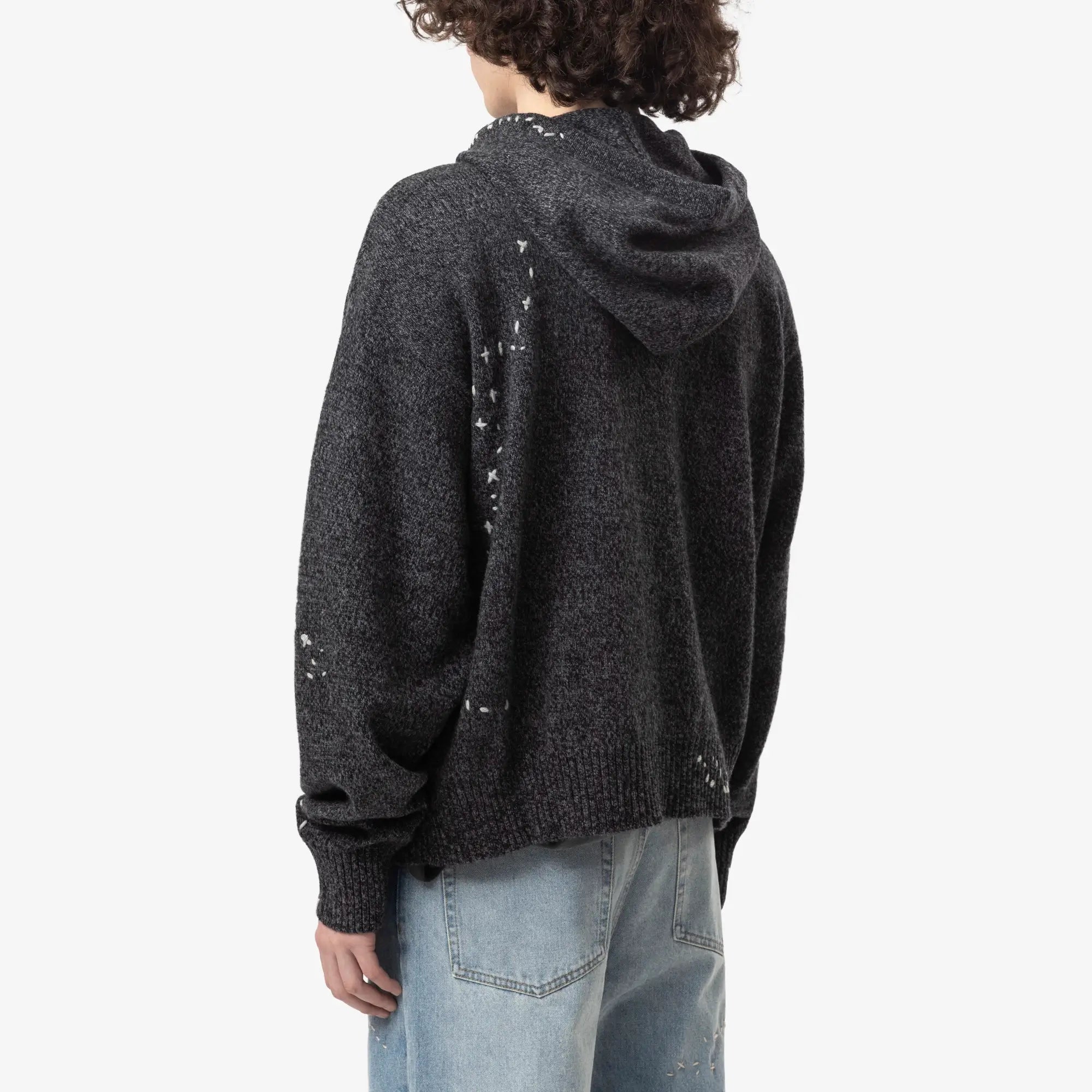 Dom Rebel Renegade Knit Zip Hoody Charcoal - 4