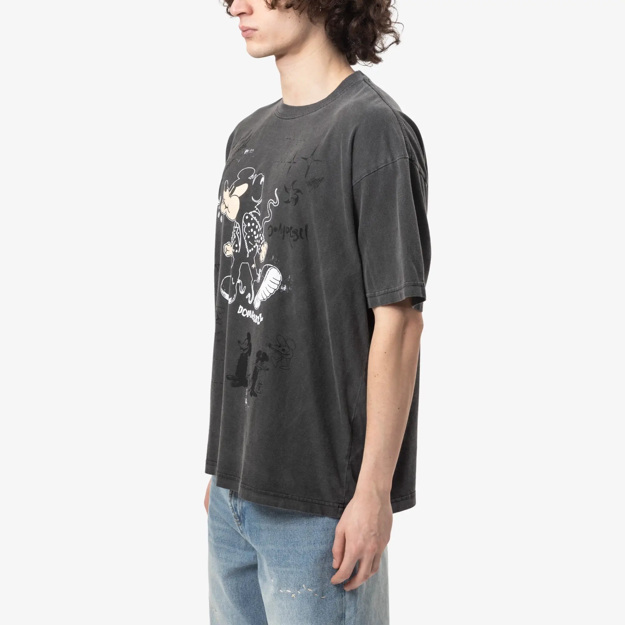 Dom Rebel Spit T-Shirt Faded Black - 3
