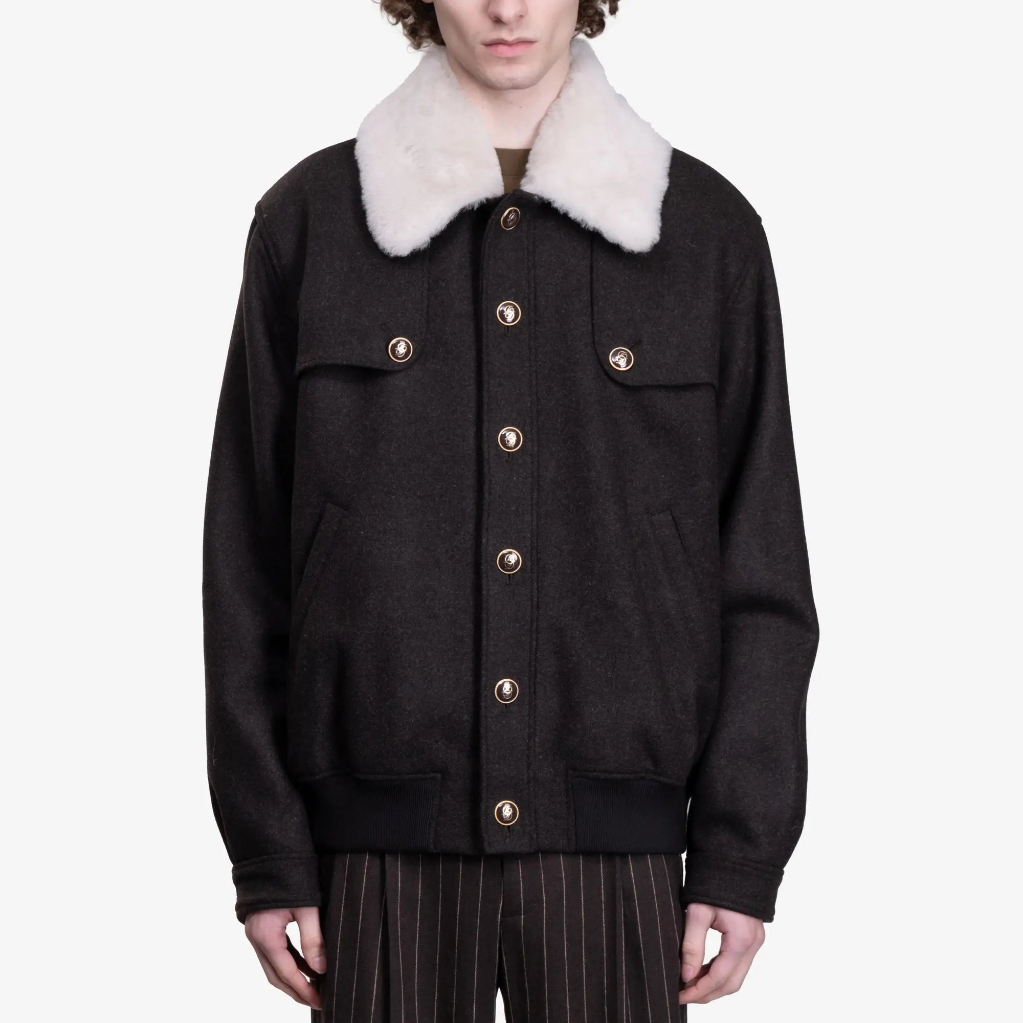 Drôle de Monsieur Le Blouson Laine Brown - 1