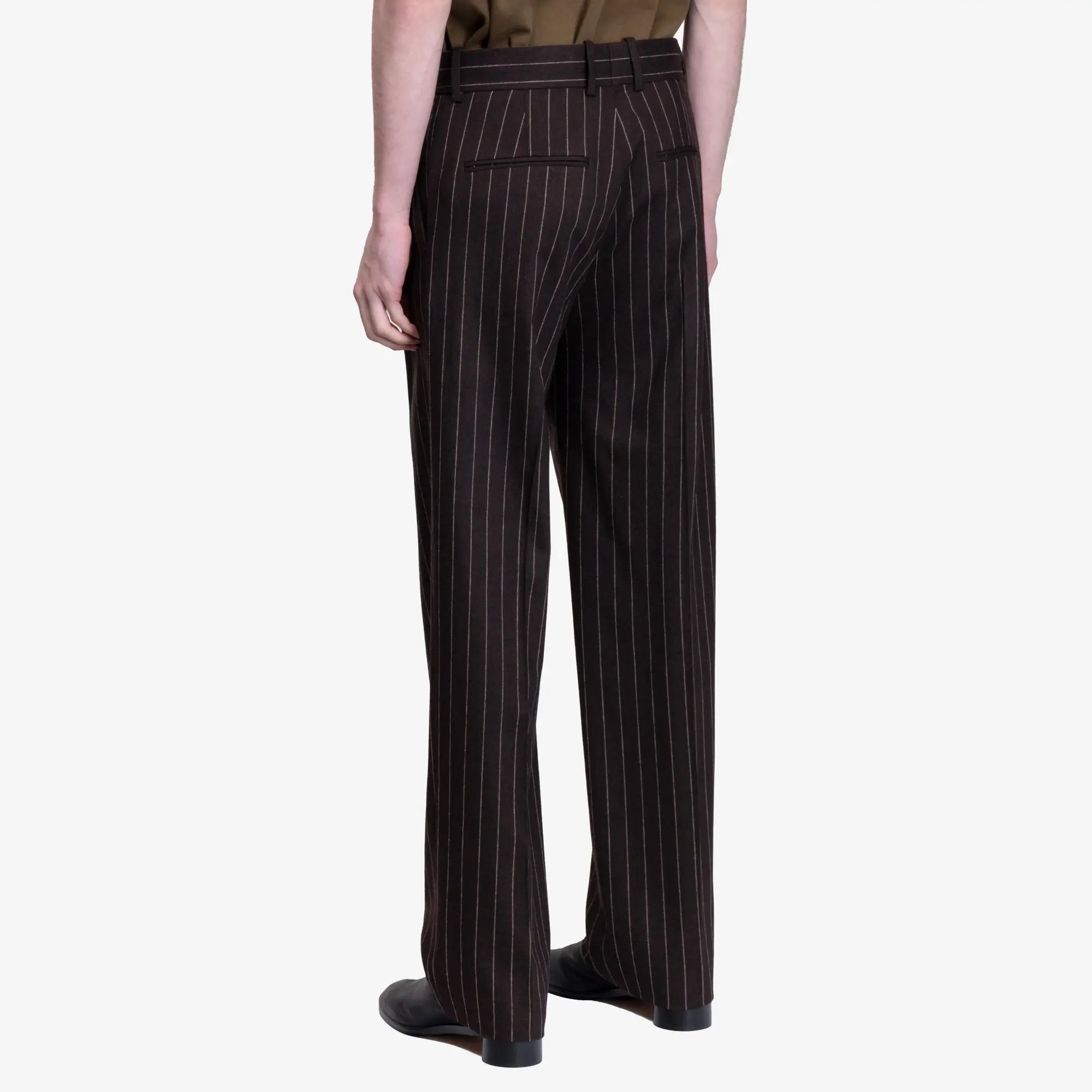 Drôle de Monsieur Le Pantalon Pinstripes Dark Brown - 4