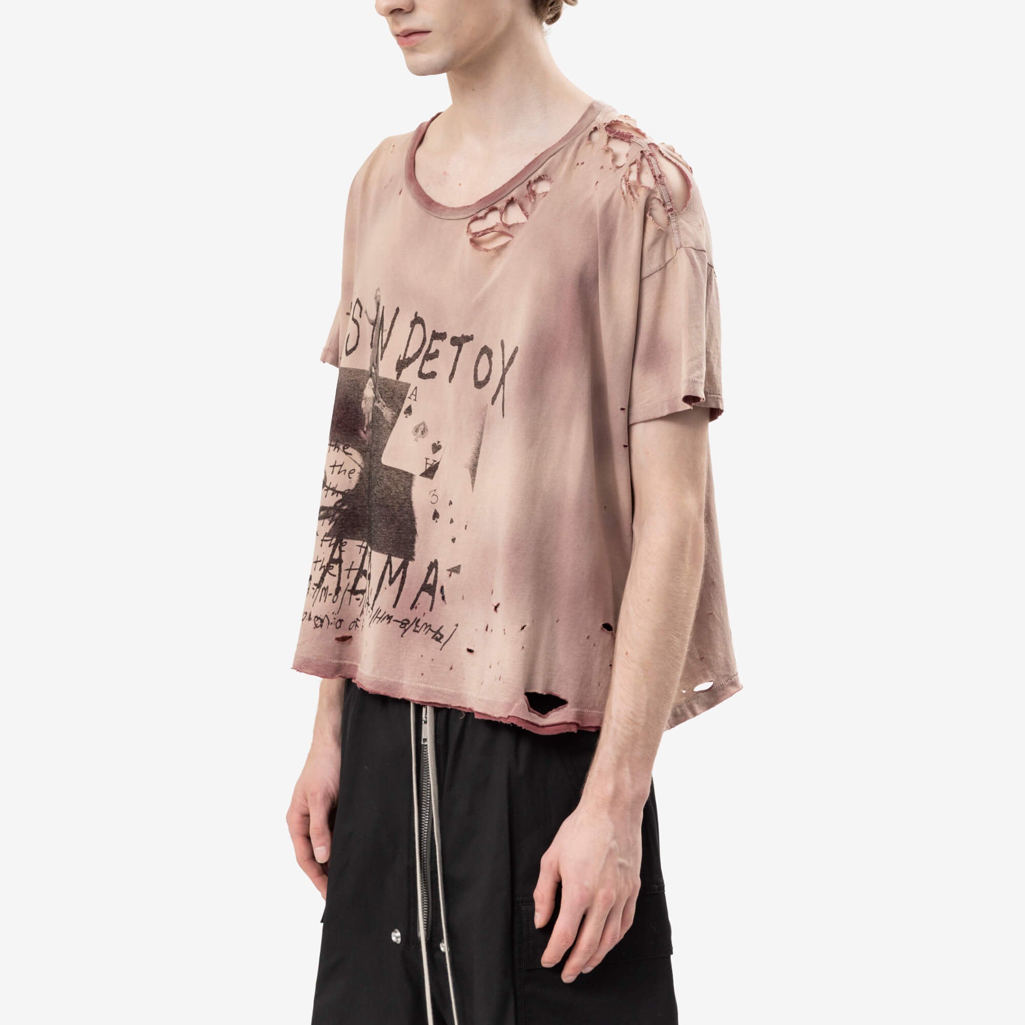 Enfants Riches Deprimes 13 Days in Detox T-Shirt Destroyed Brown-3