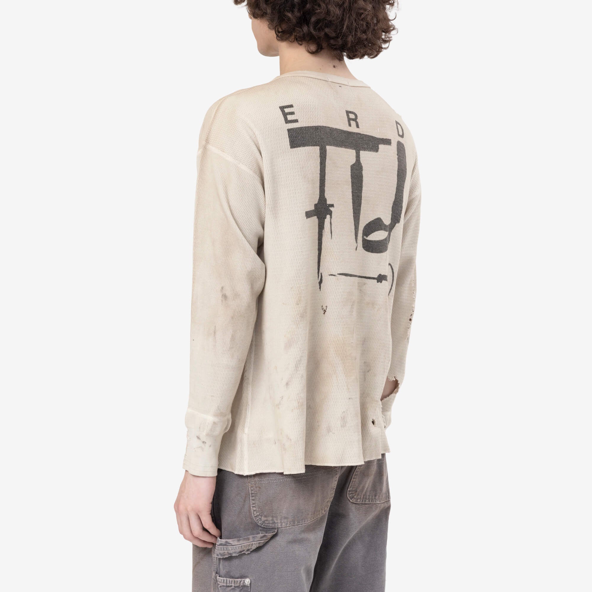 Enfants Riches Deprimes Anti Matisse Thermal LS T-Shirt Dirty White - 4