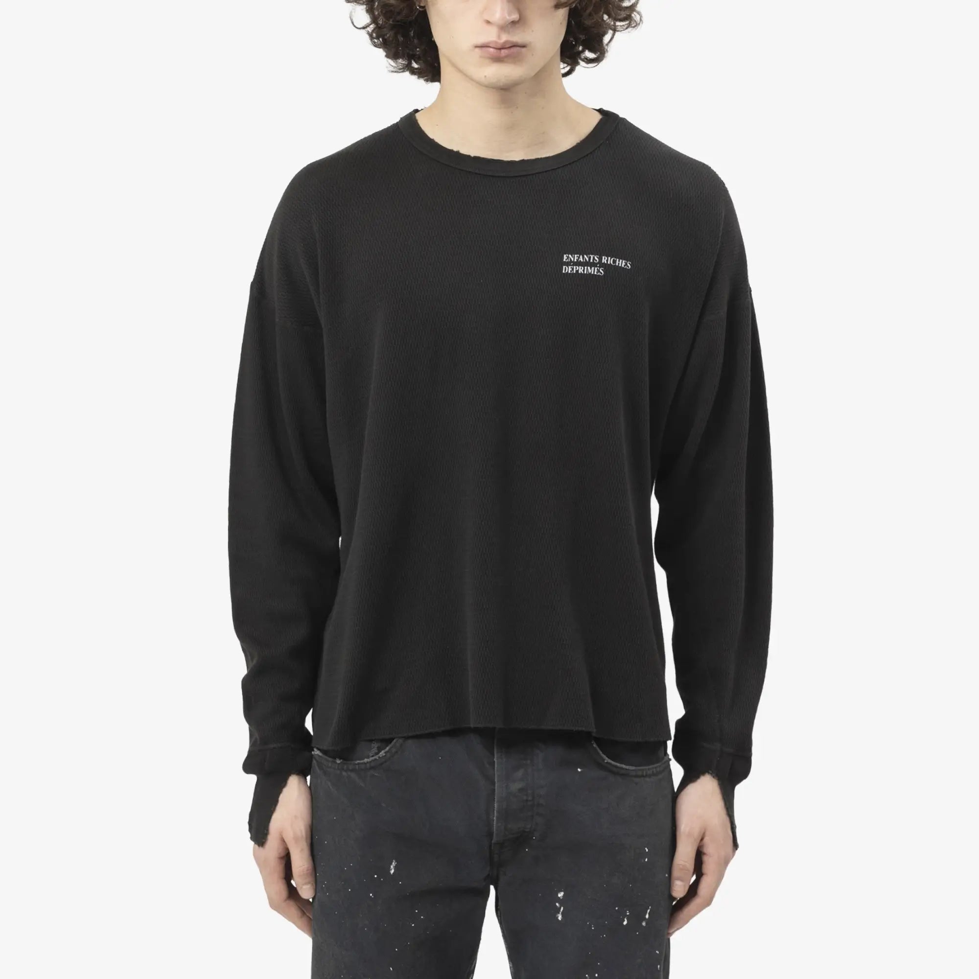 Enfants Riches Deprimes Classic Logo Distressed LS Thermal Charcoal - 1