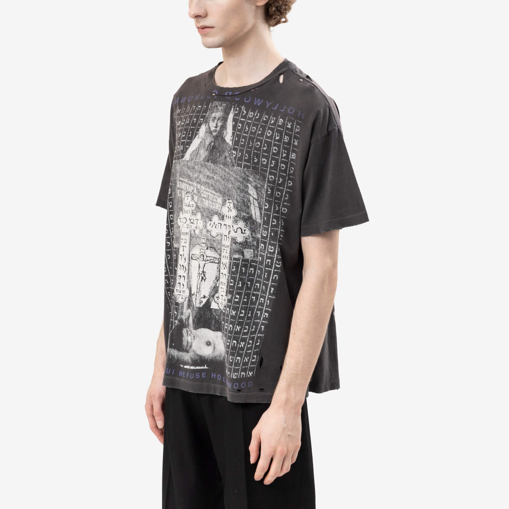 Enfants Riches Deprimes Hollywood Couronne T-Shirt Washed Black-3