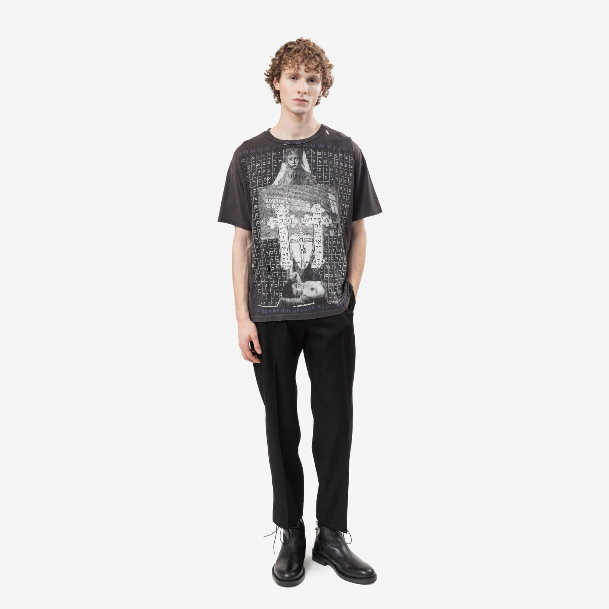 Enfants Riches Deprimes Hollywood Couronne T-Shirt Washed Black-2