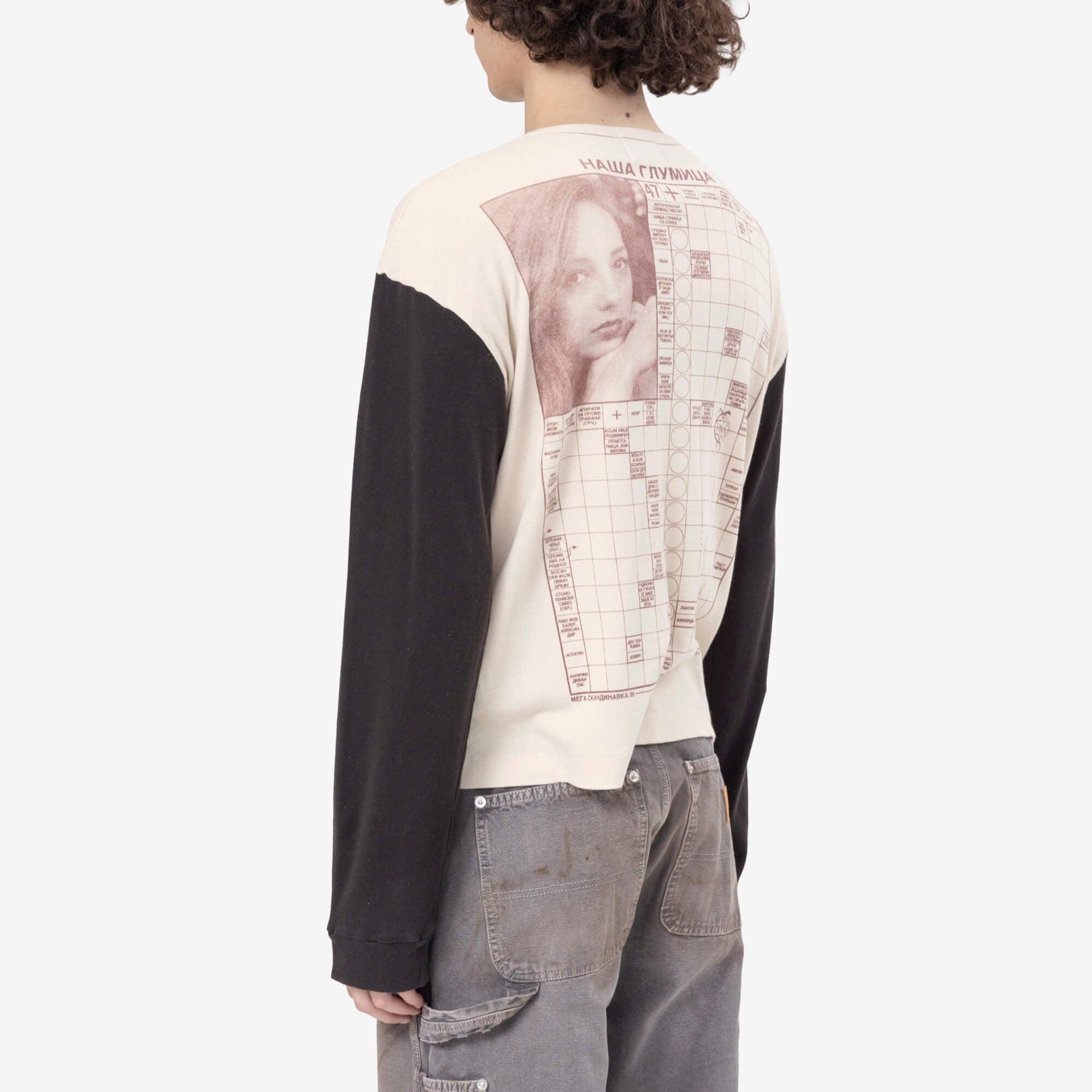 Enfants Riches Deprimes Jack Serbian Fantasy LS T-Shirt Cream/Black - 4