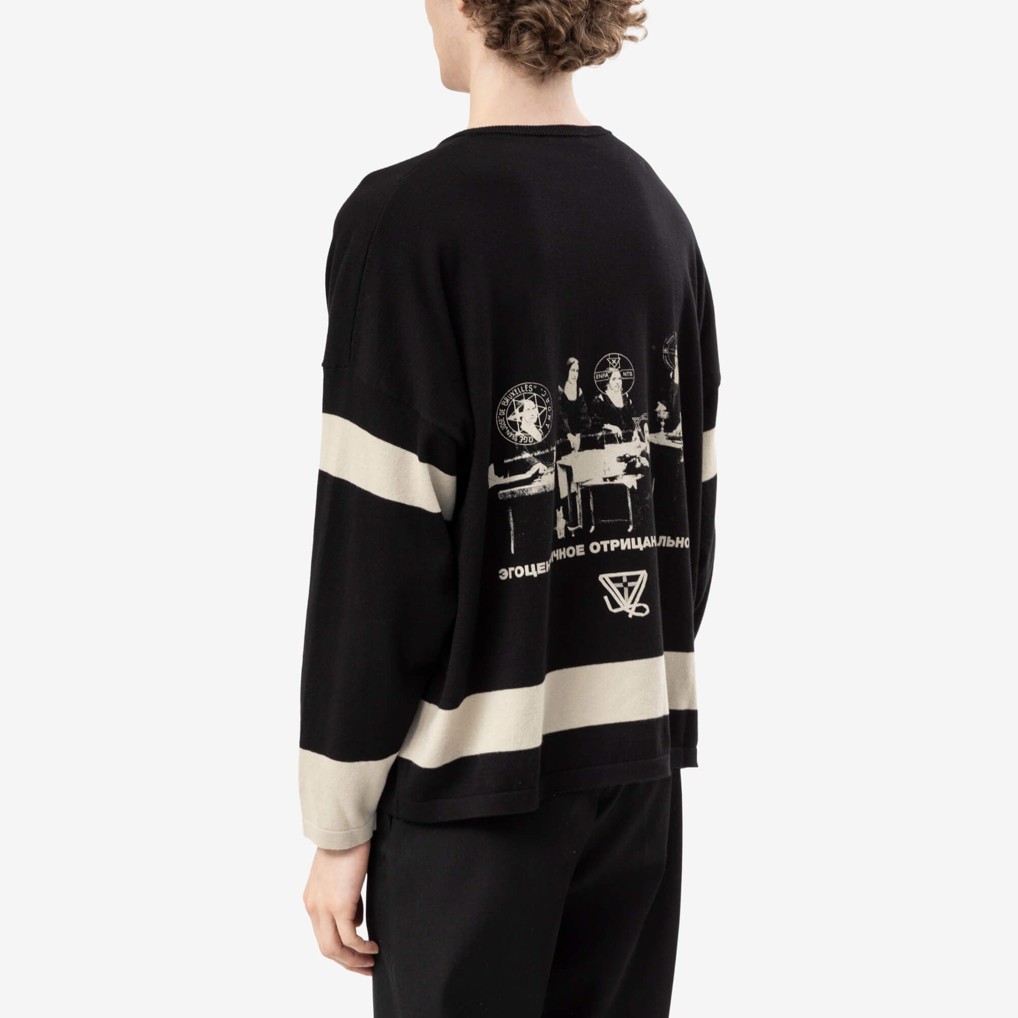 Enfants Riches Deprimes They Broke Me Hockey Jersey Sweater Black/Stone-4