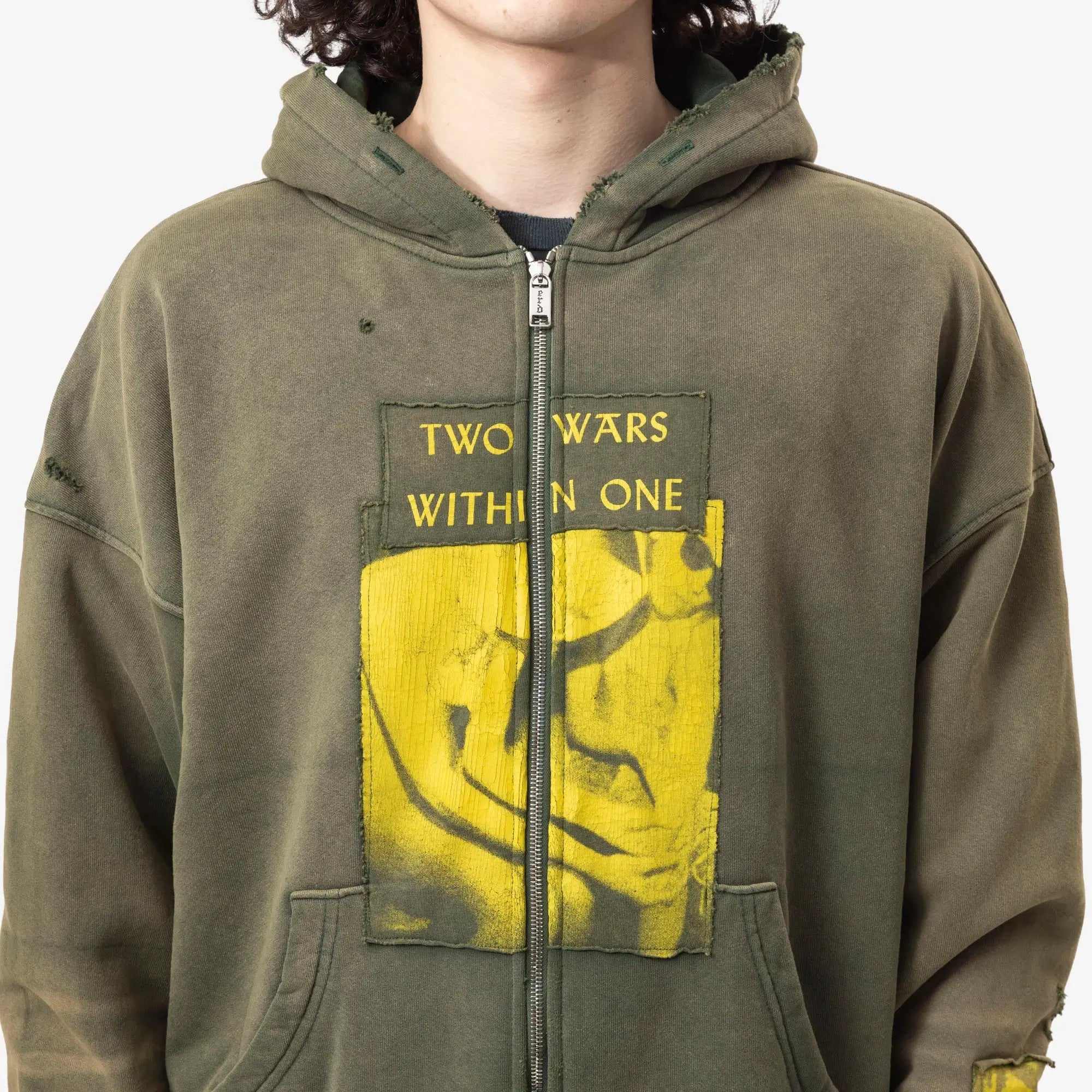 Enfants Riches Deprimes Two Wars Within One Assemblage Zip Hoody Gardener Green - 5