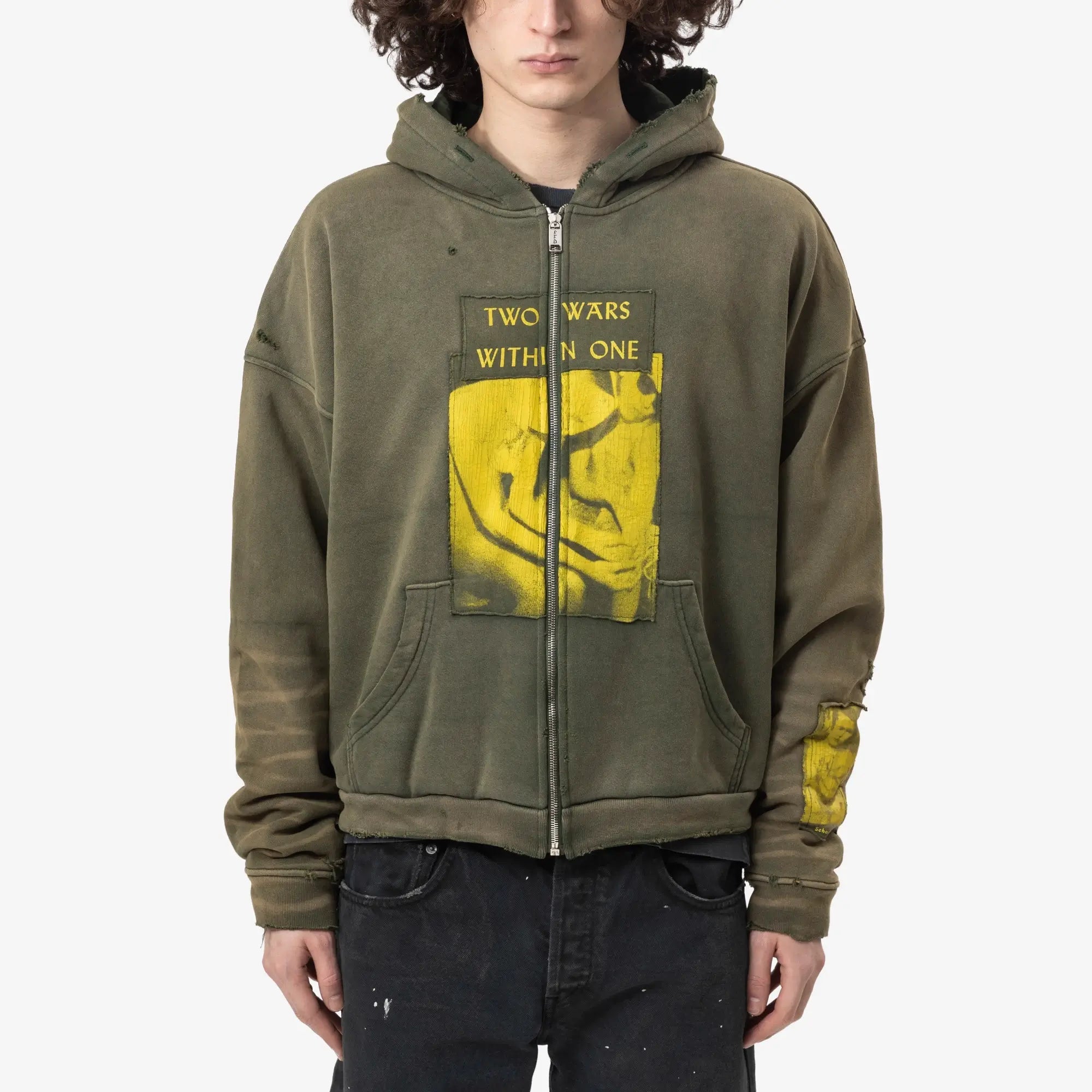 Enfants Riches Deprimes Two Wars Within One Assemblage Zip Hoody Gardener Green - 1