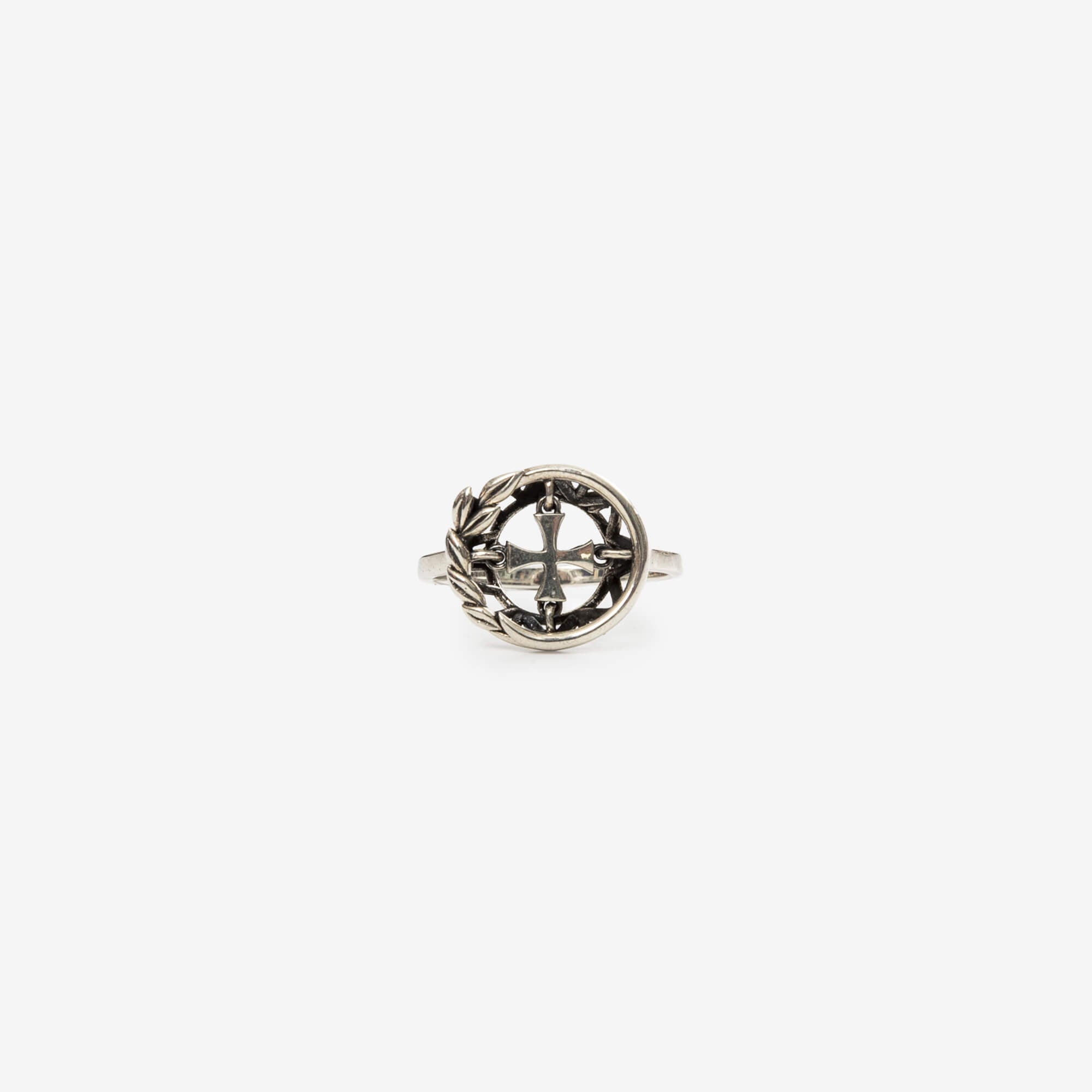 Enfants Riches Deprimes Wreath Cross Ring Silver - 1