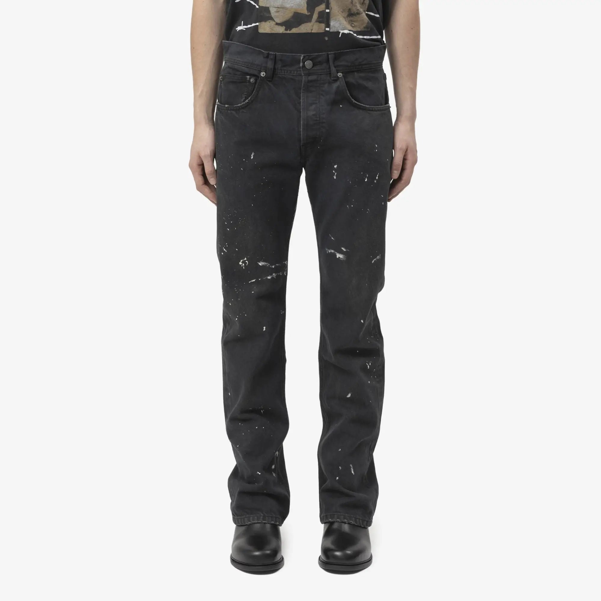 Enfants Riches Deprimes Zurich 64 Flare Jeans Black/Paint - 1