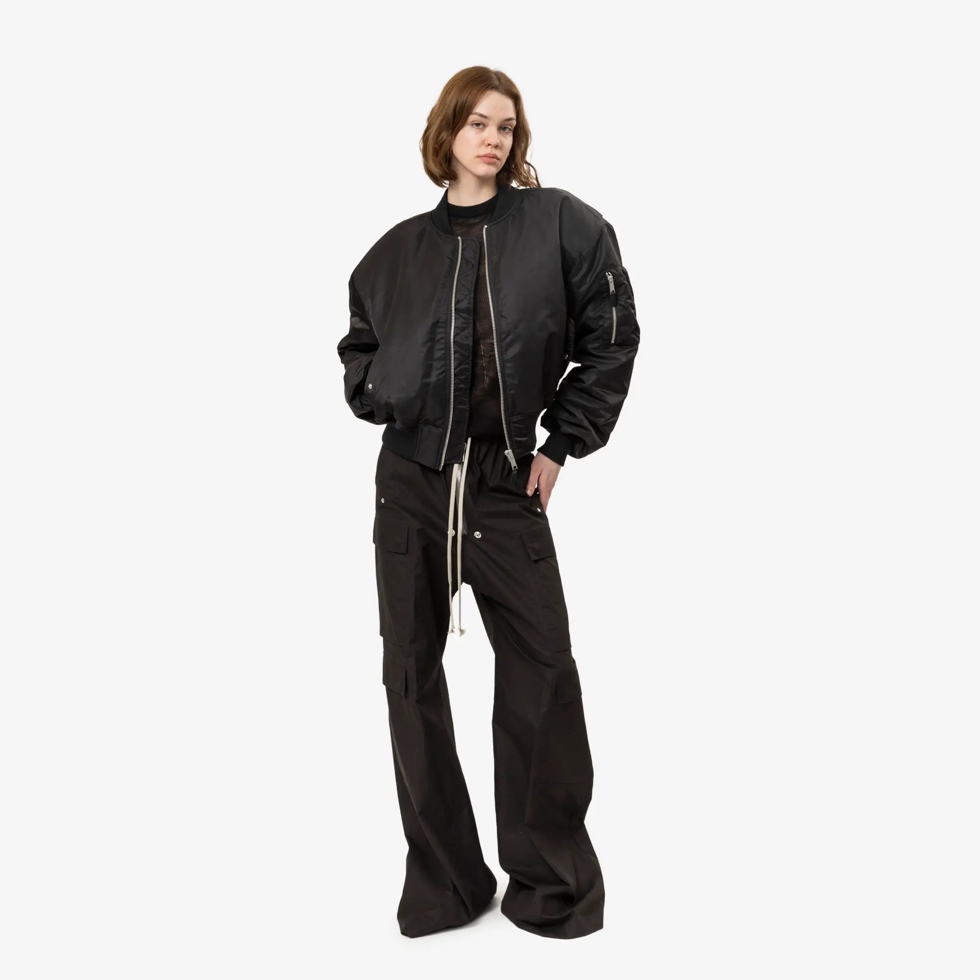 Entire Studios Cropped Broad Bomber Oil - 2