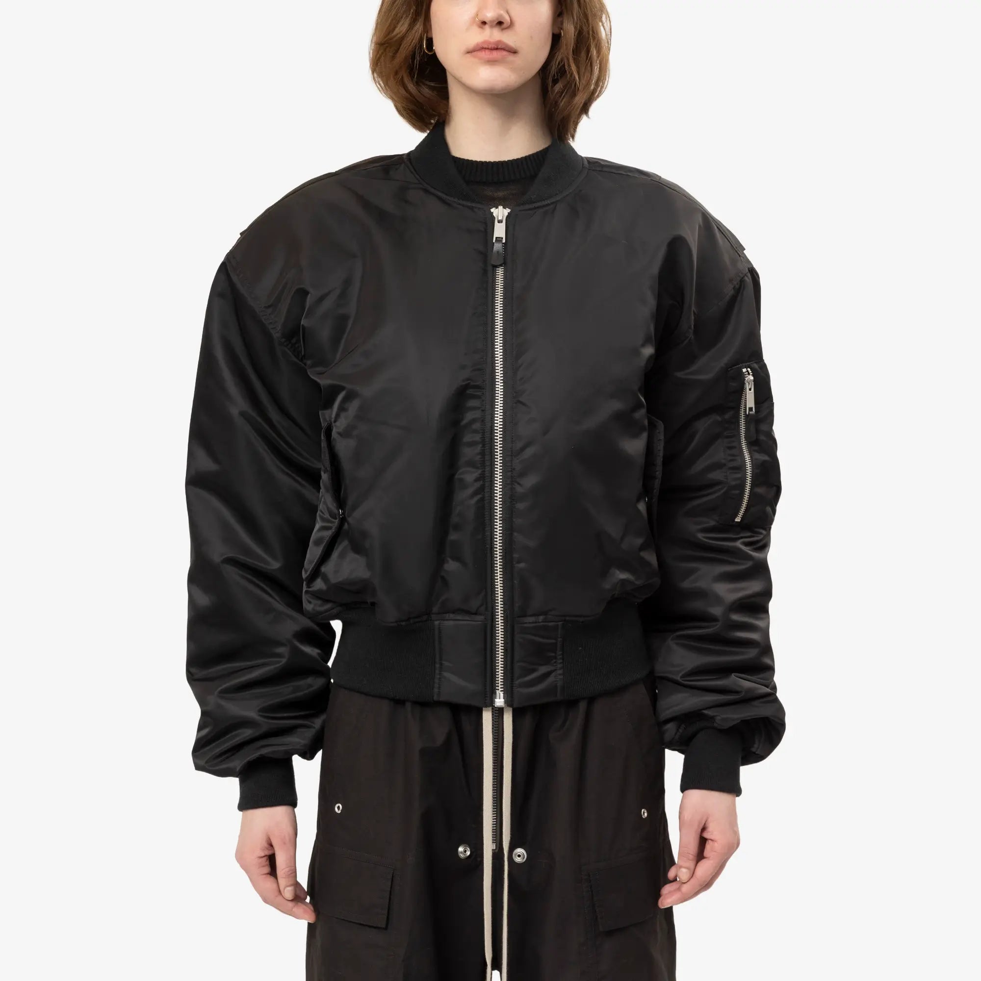 Entire Studios Cropped Broad Bomber Oil - 1