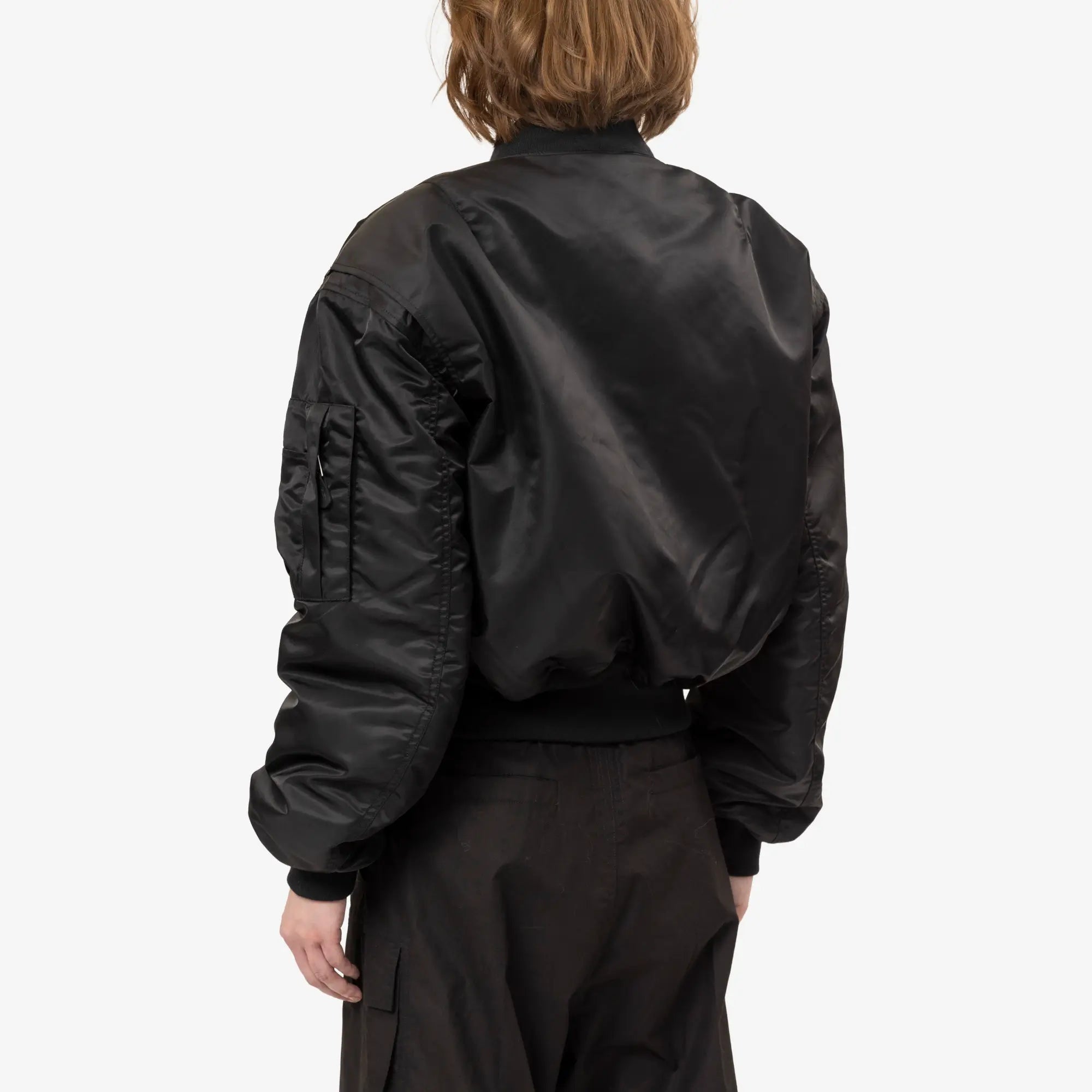 Entire Studios Cropped Broad Bomber Oil - 4