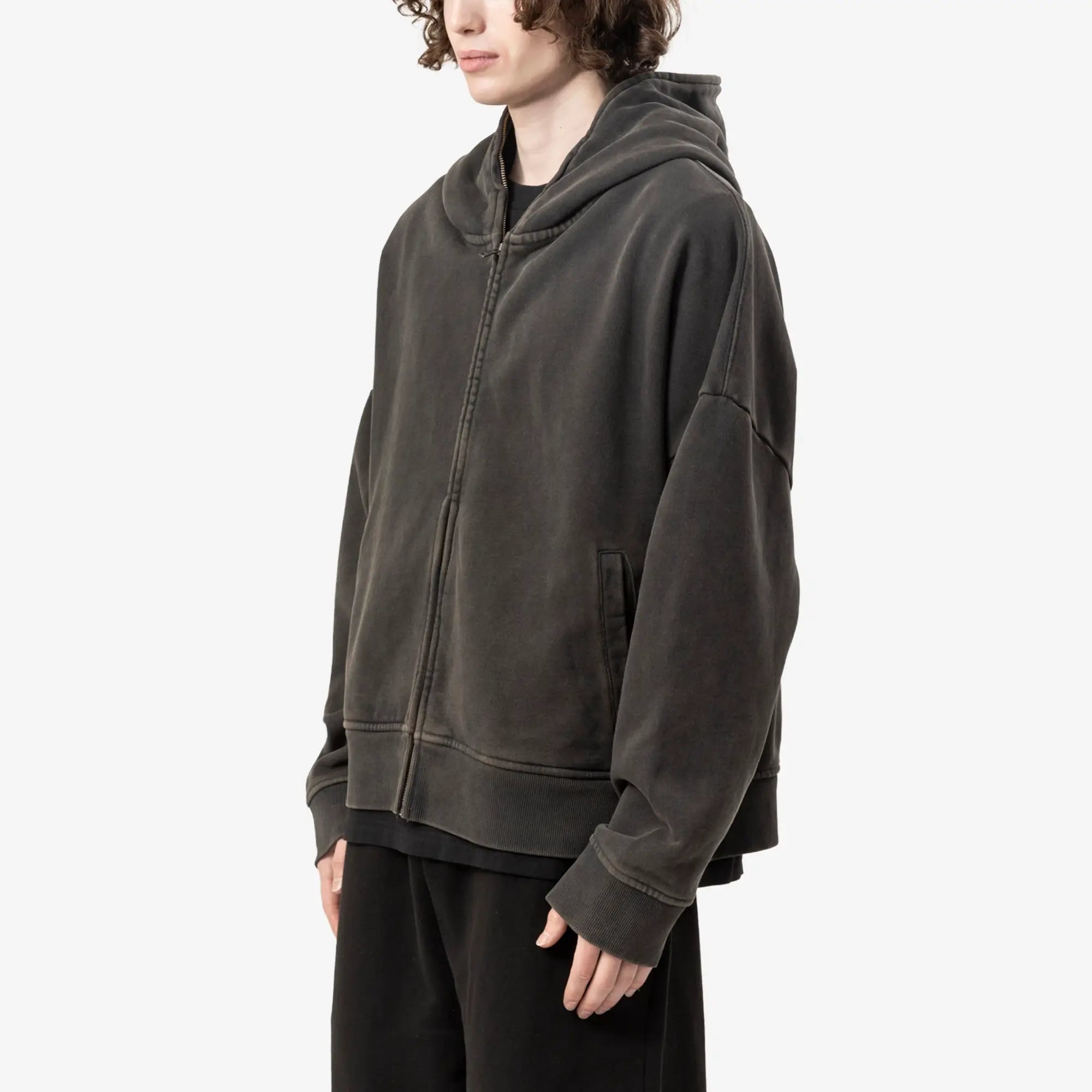 Entire Studios Eternal Zip Hoody Washed Black - 3