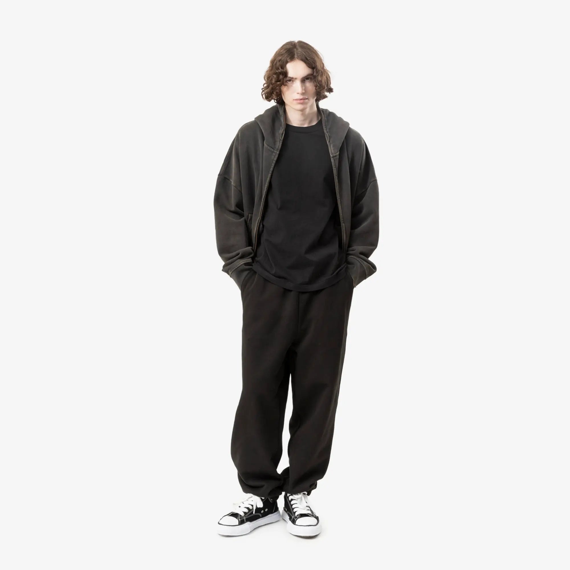 Entire Studios Eternal Zip Hoody Washed Black - 2