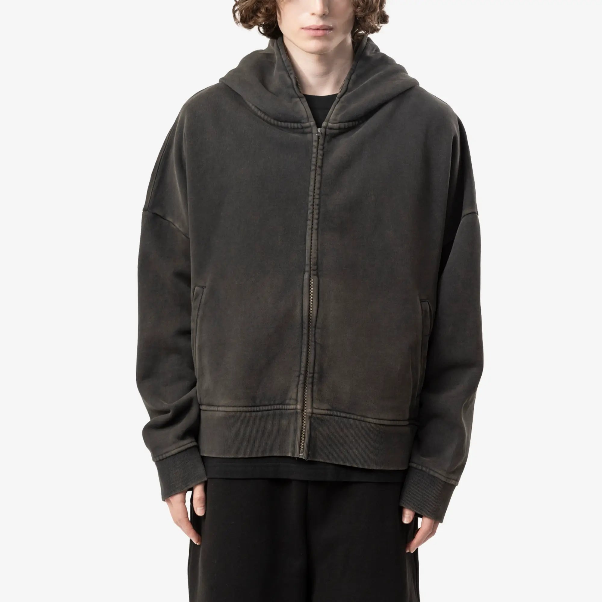 Entire Studios Eternal Zip Hoody Washed Black - 1