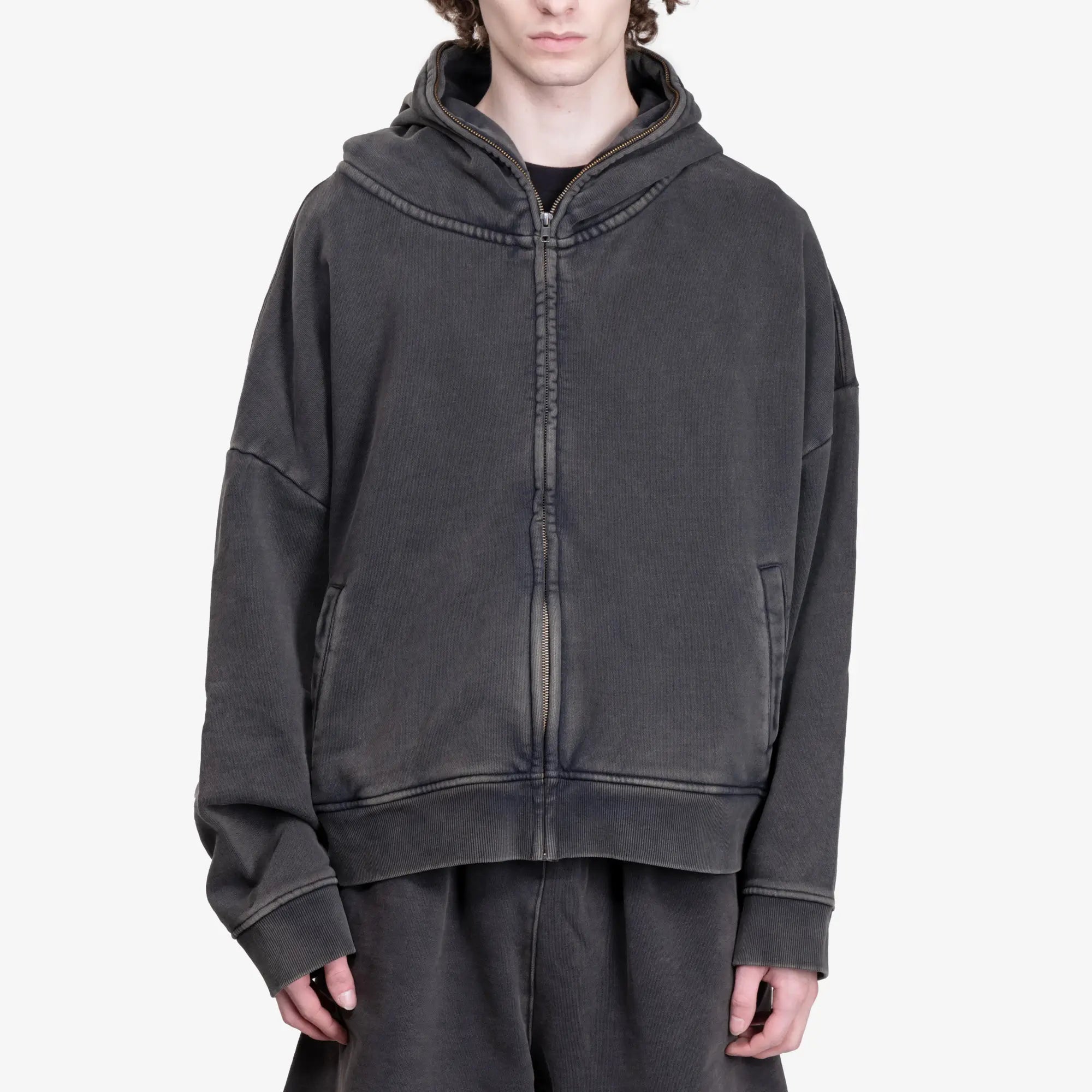 Entire Studios Eternal Zip Hoody Washed Black - 1