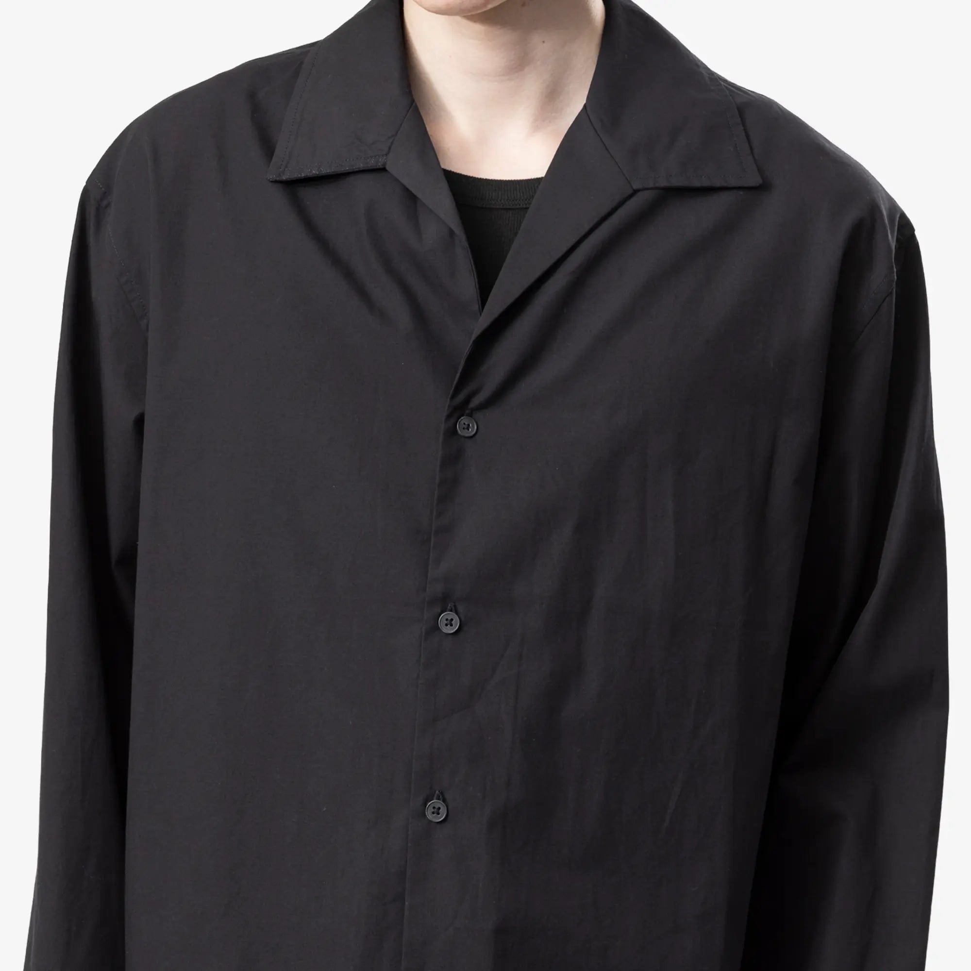 Entire Studios Long Sleeve Pajama Shirt Black - 5