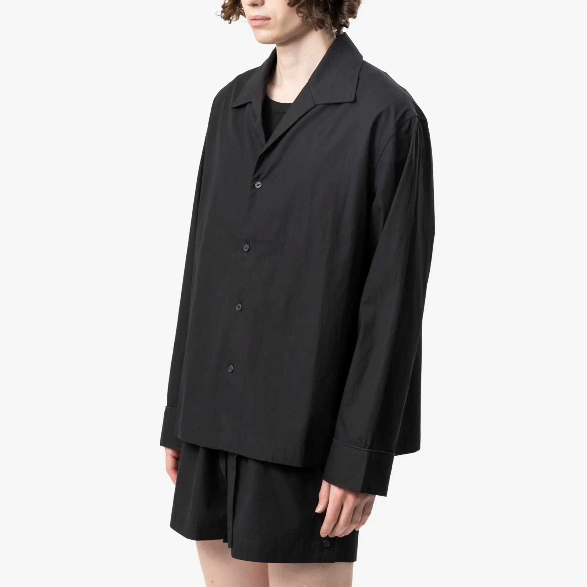 Entire Studios Long Sleeve Pajama Shirt Black - 3