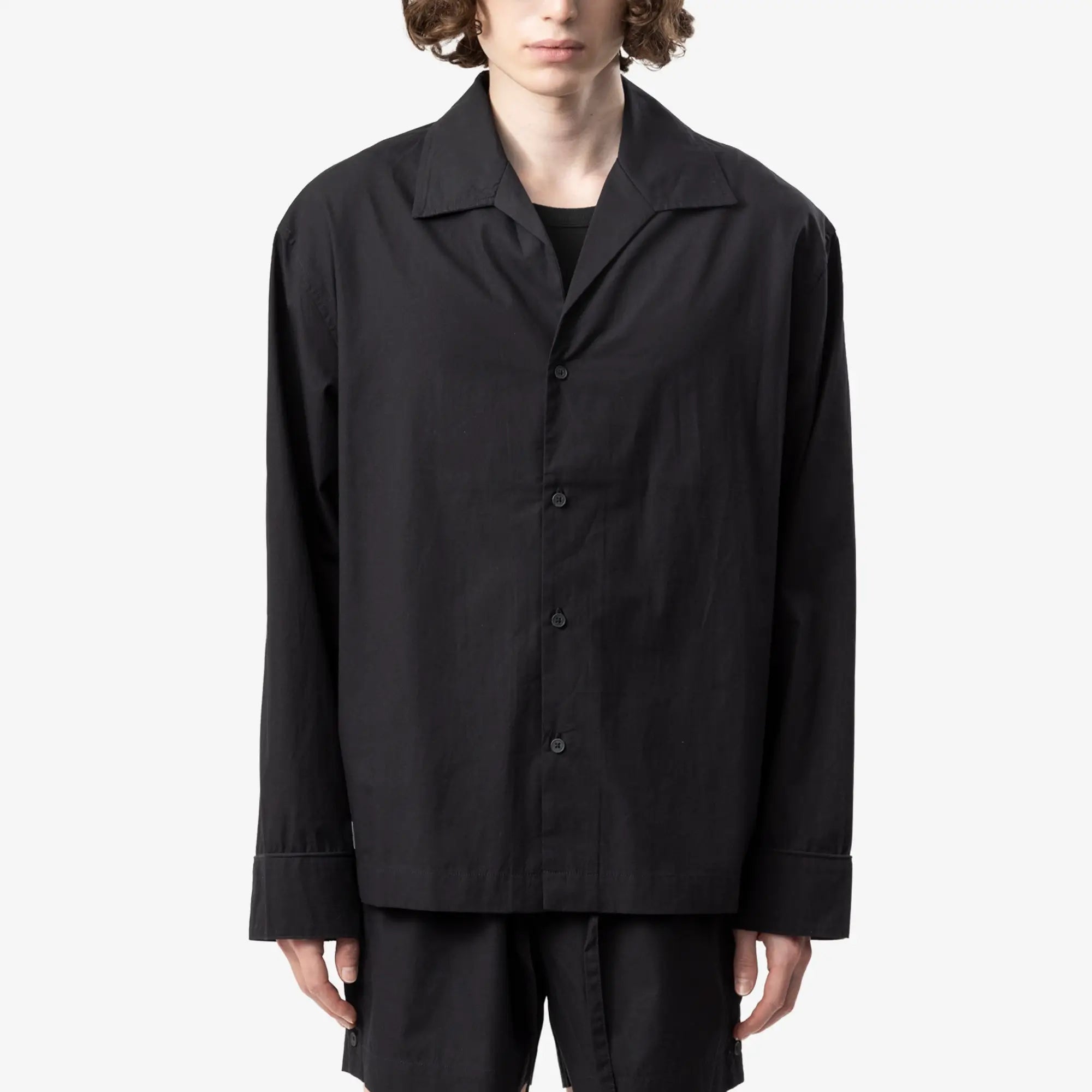 Entire Studios Long Sleeve Pajama Shirt Black - 1