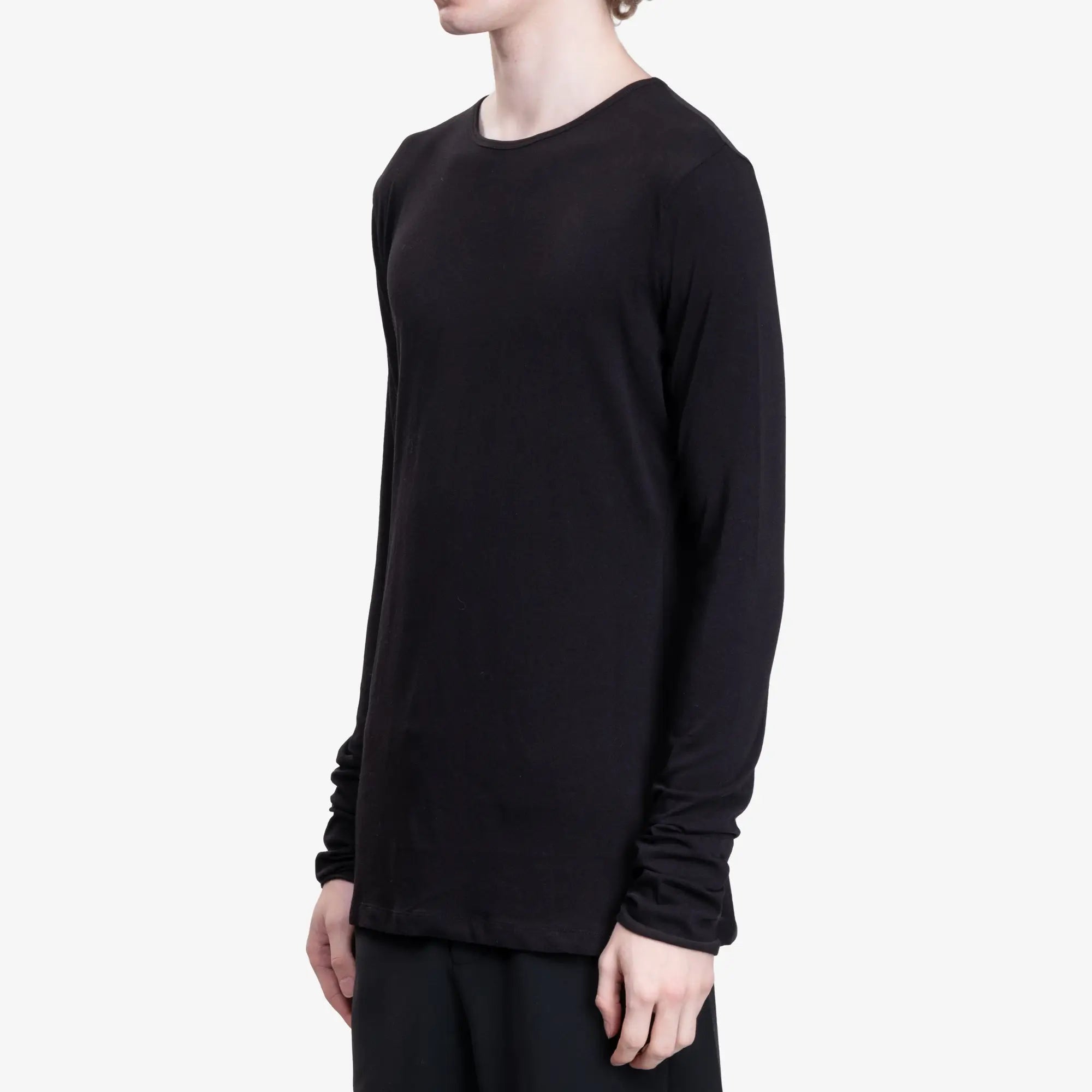 Entire Studios Sheer Long Sleeve Tee Black - 3