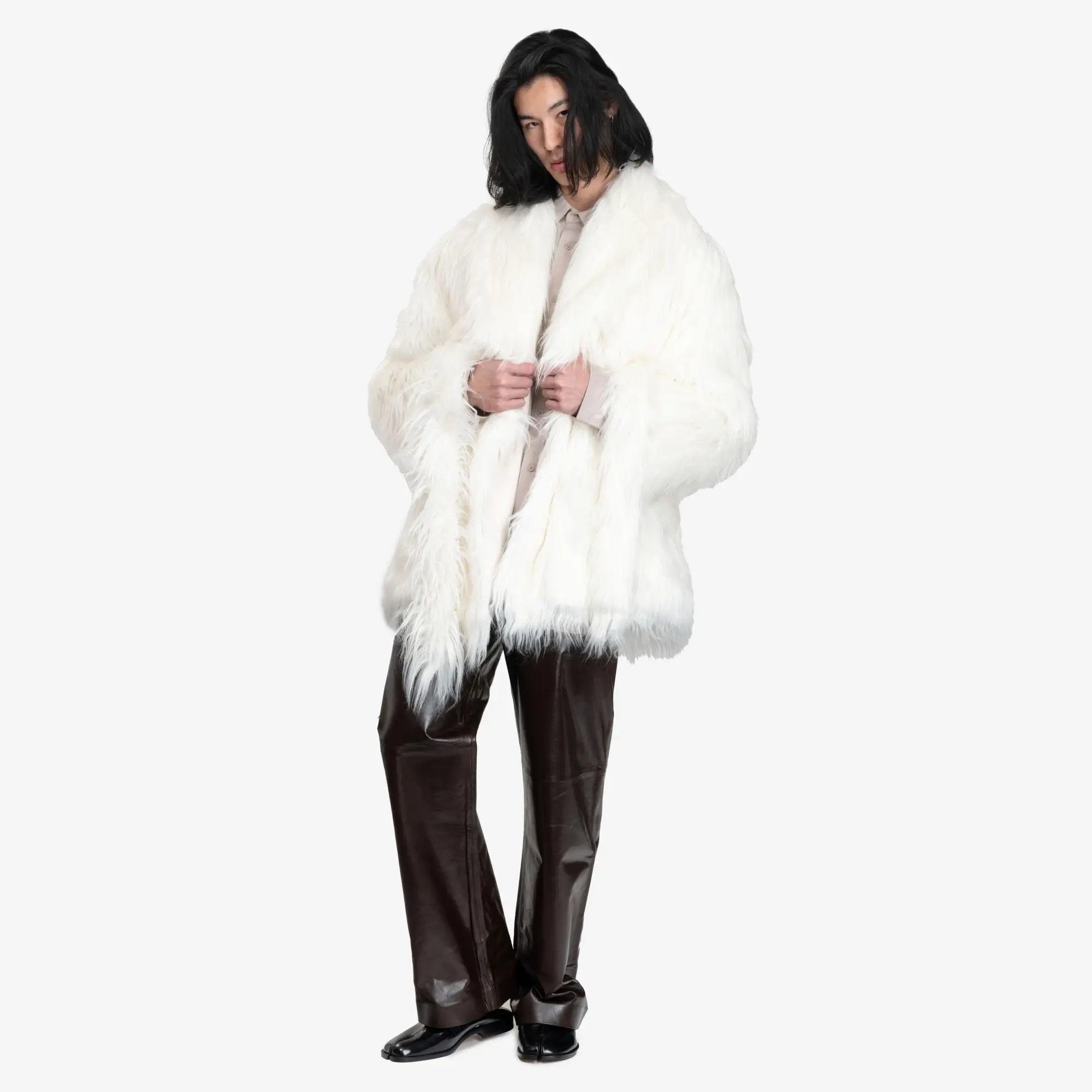 Entire Studios Unisex Juno Coat Cream - 6