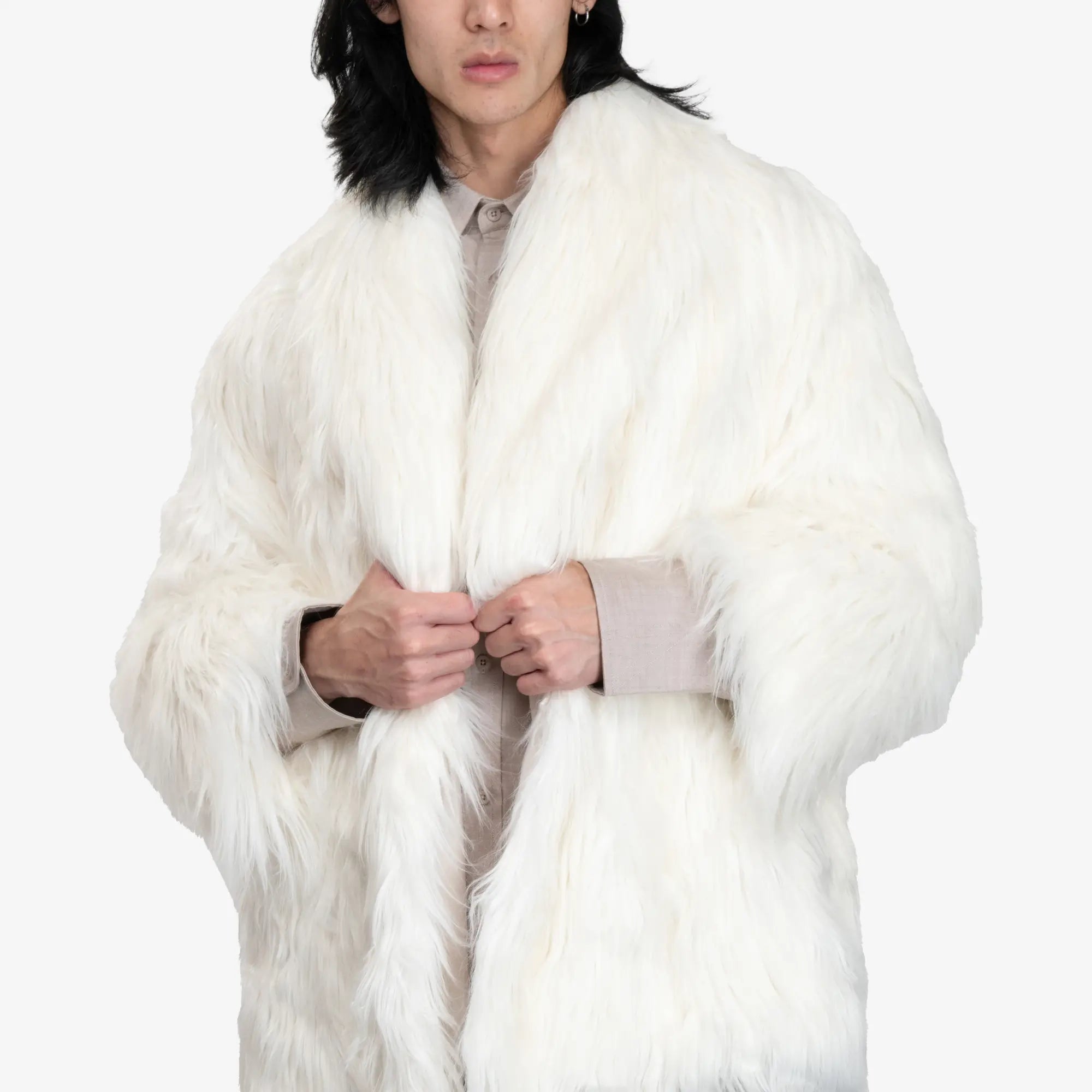 Entire Studios Unisex Juno Coat Cream - 5