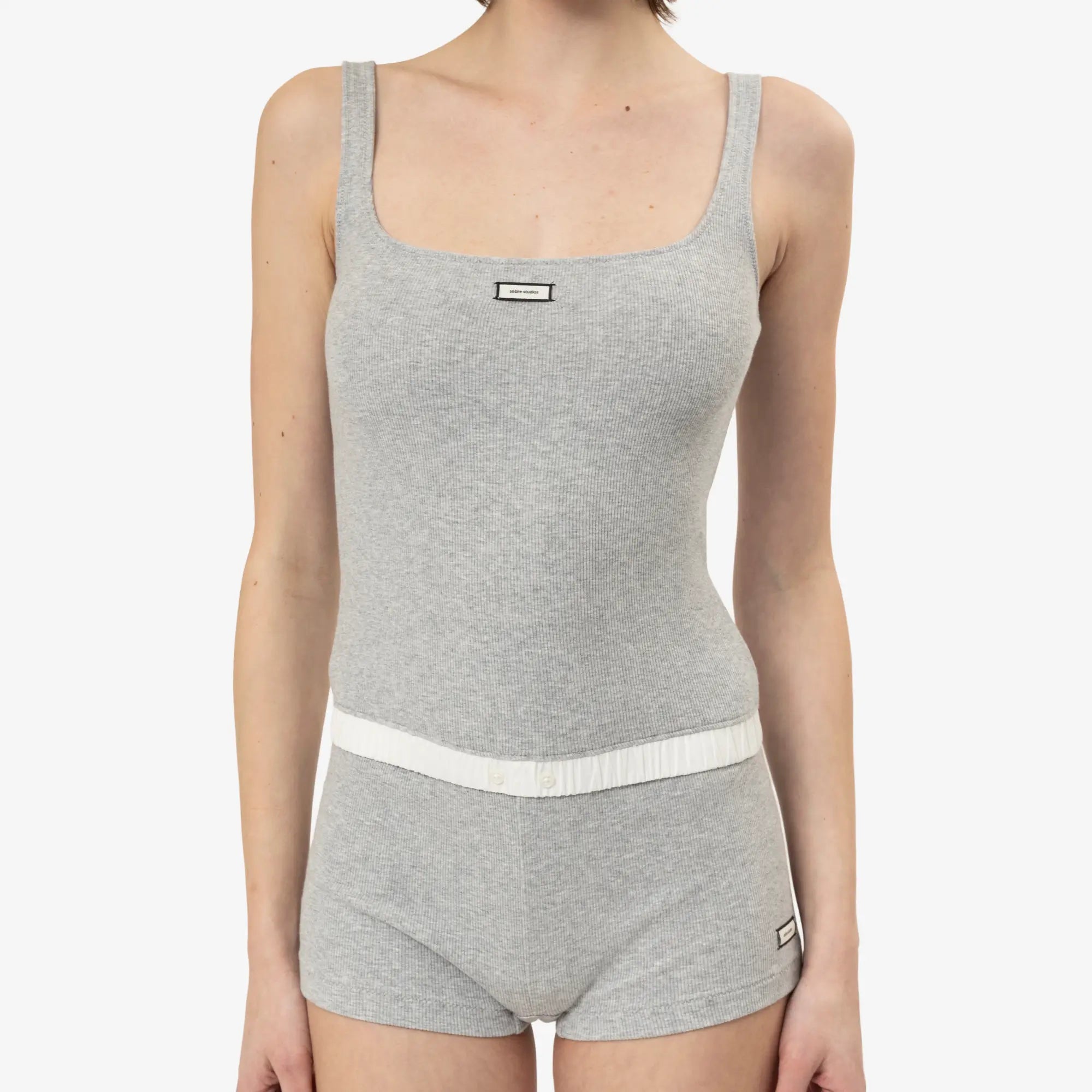 Entire Studios Unisex Lounge Tank Top Pebble - 5