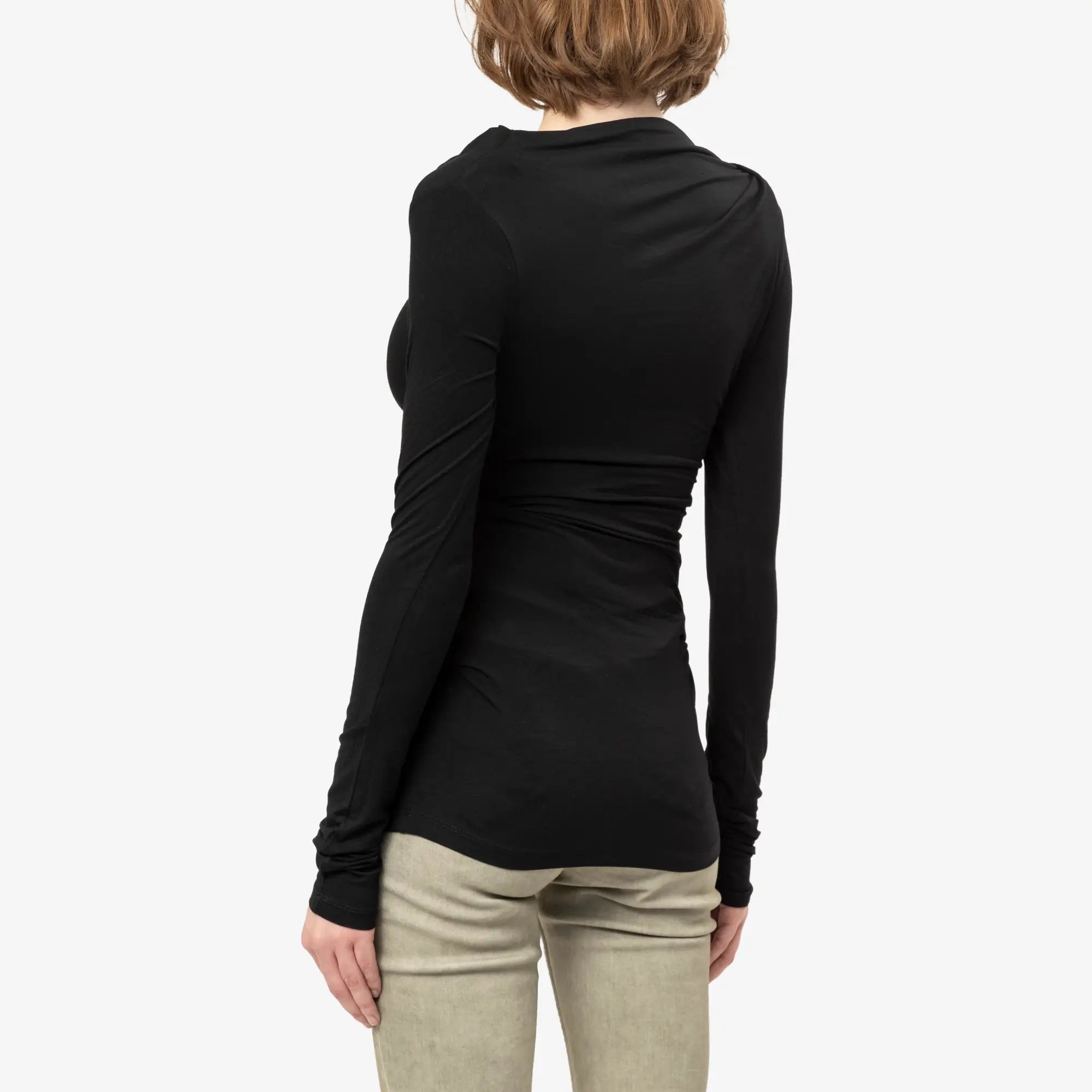 Entire Studios Womens Drape Blouse Black - 4