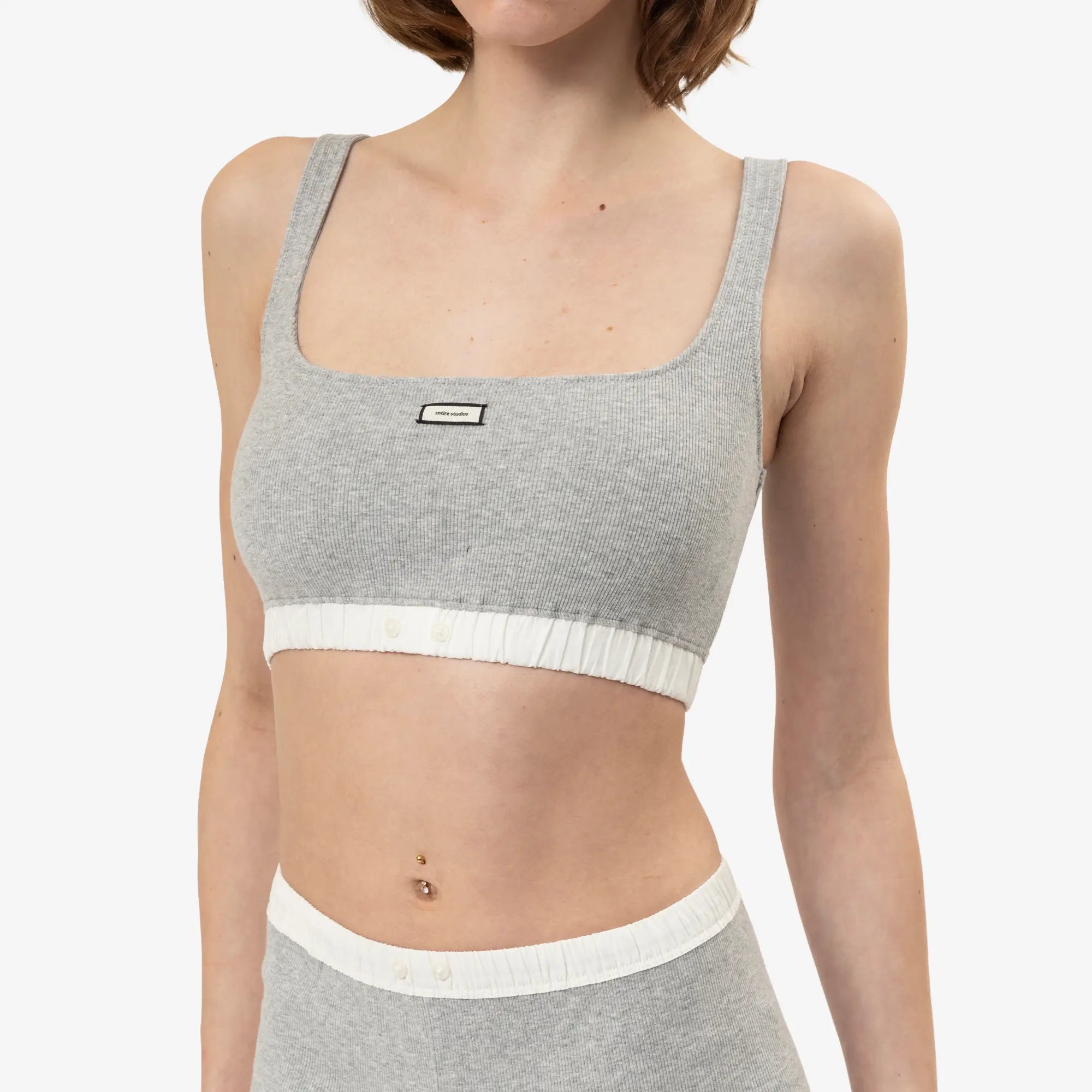 Entire Studios Womens Lounge Bra Pebble - 5