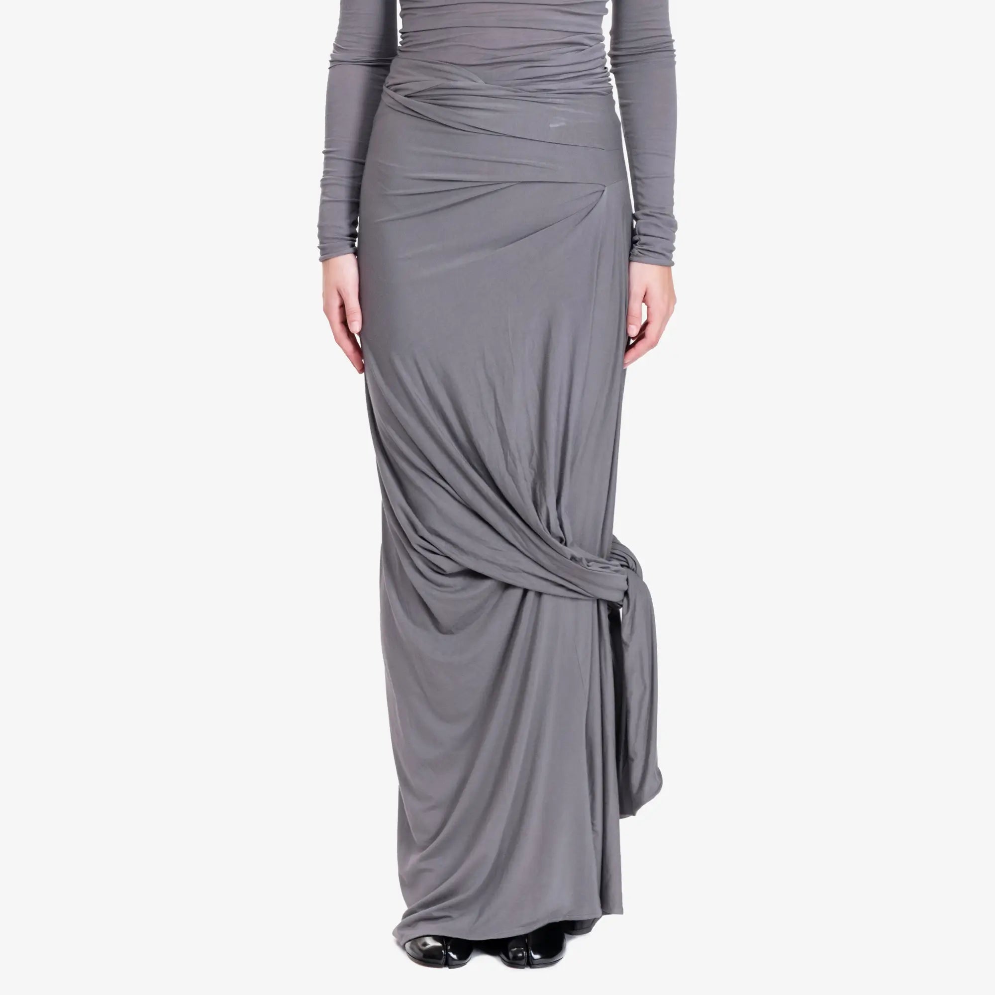 Entire Studios Womens Lumiere Scarf Skirt Deep Grey - 1