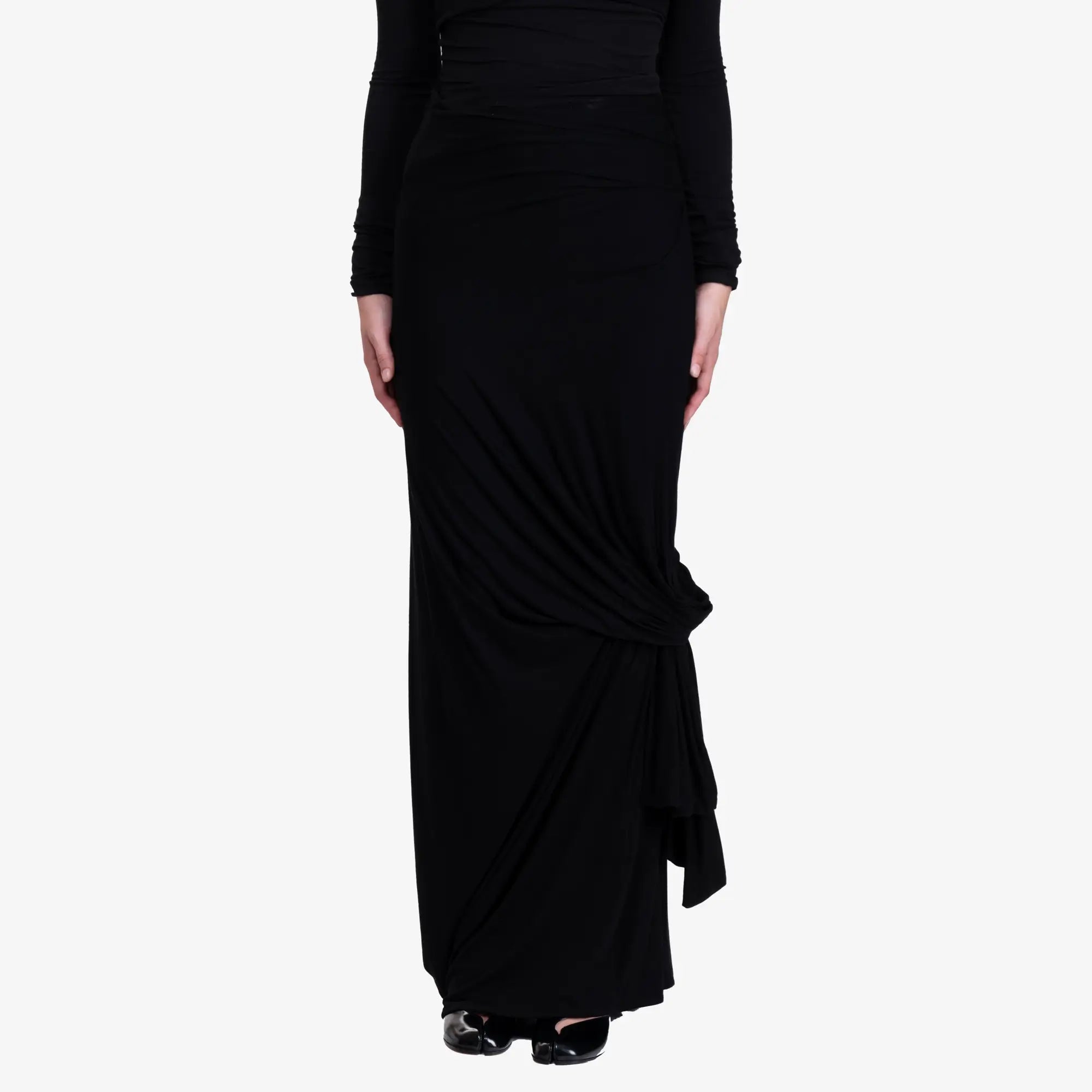 Entire Studios Womens Lumiere Scarf Skirt Soot - 1