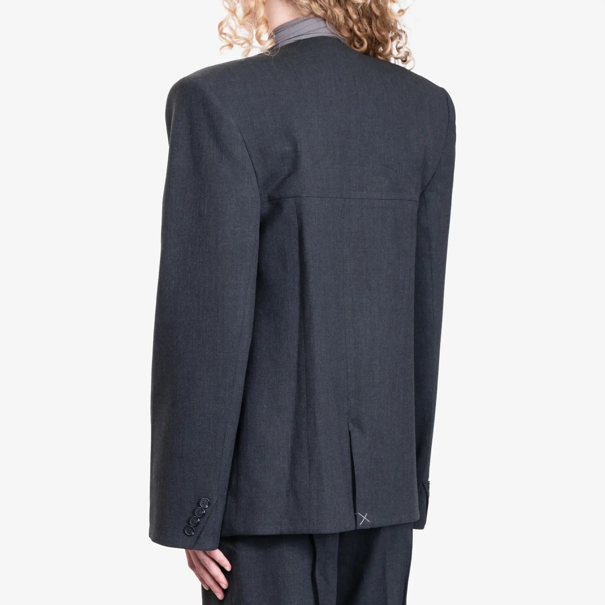 Entire Studios Womens Oblong Tailored Jacket Graphite - 4