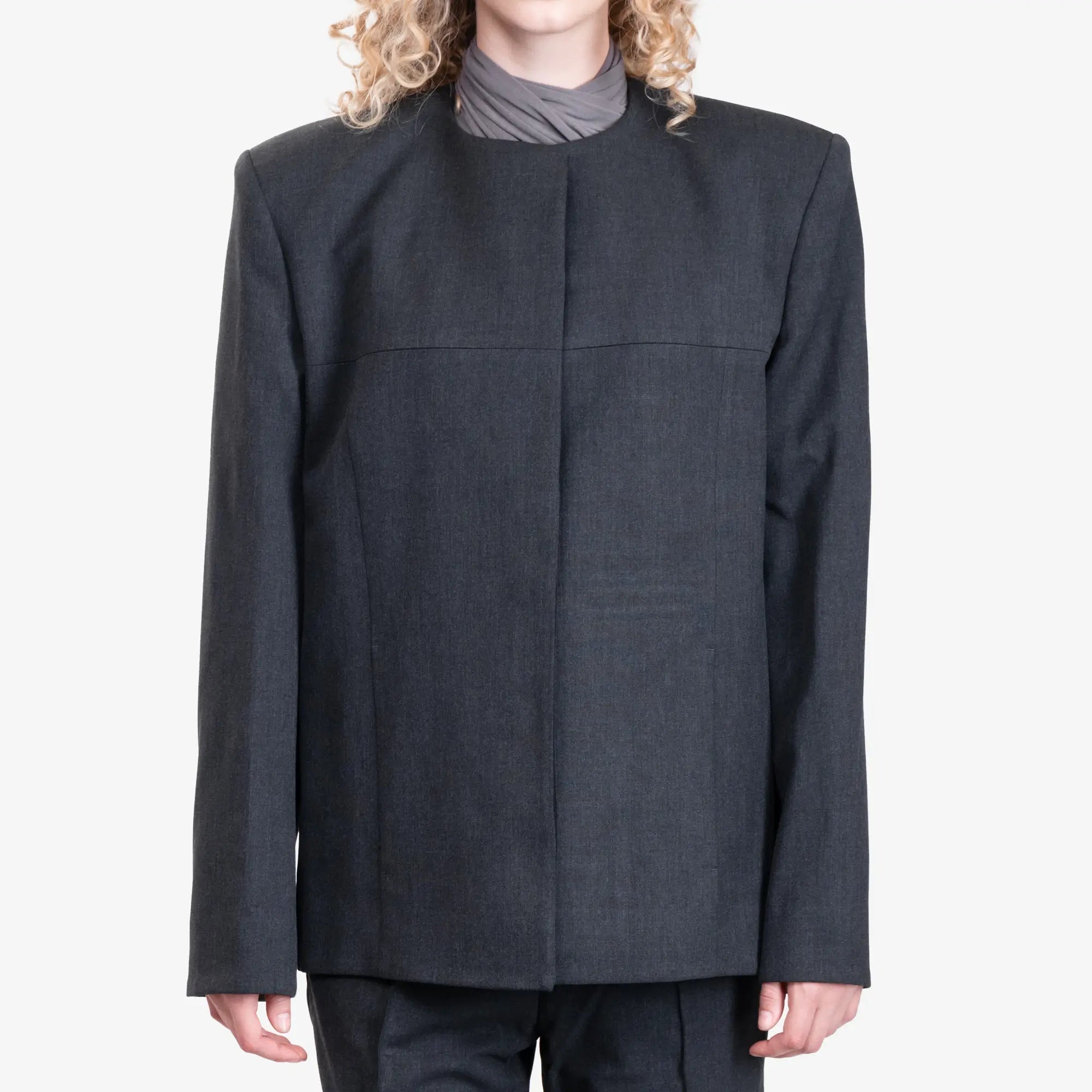 Entire Studios Womens Oblong Tailored Jacket Graphite - 1