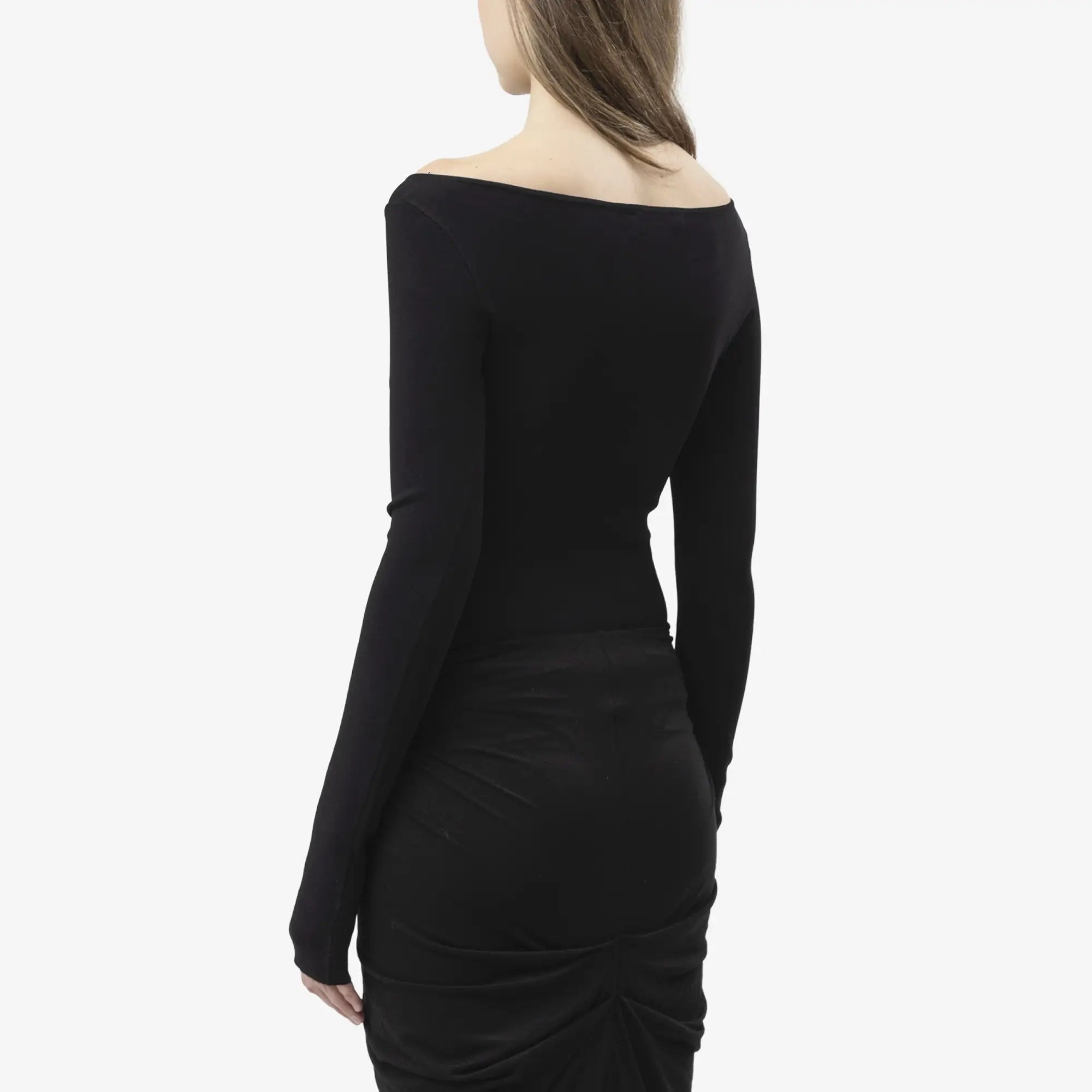 Entire Studios Womens Scoop Neck Bodysuit Black - 5