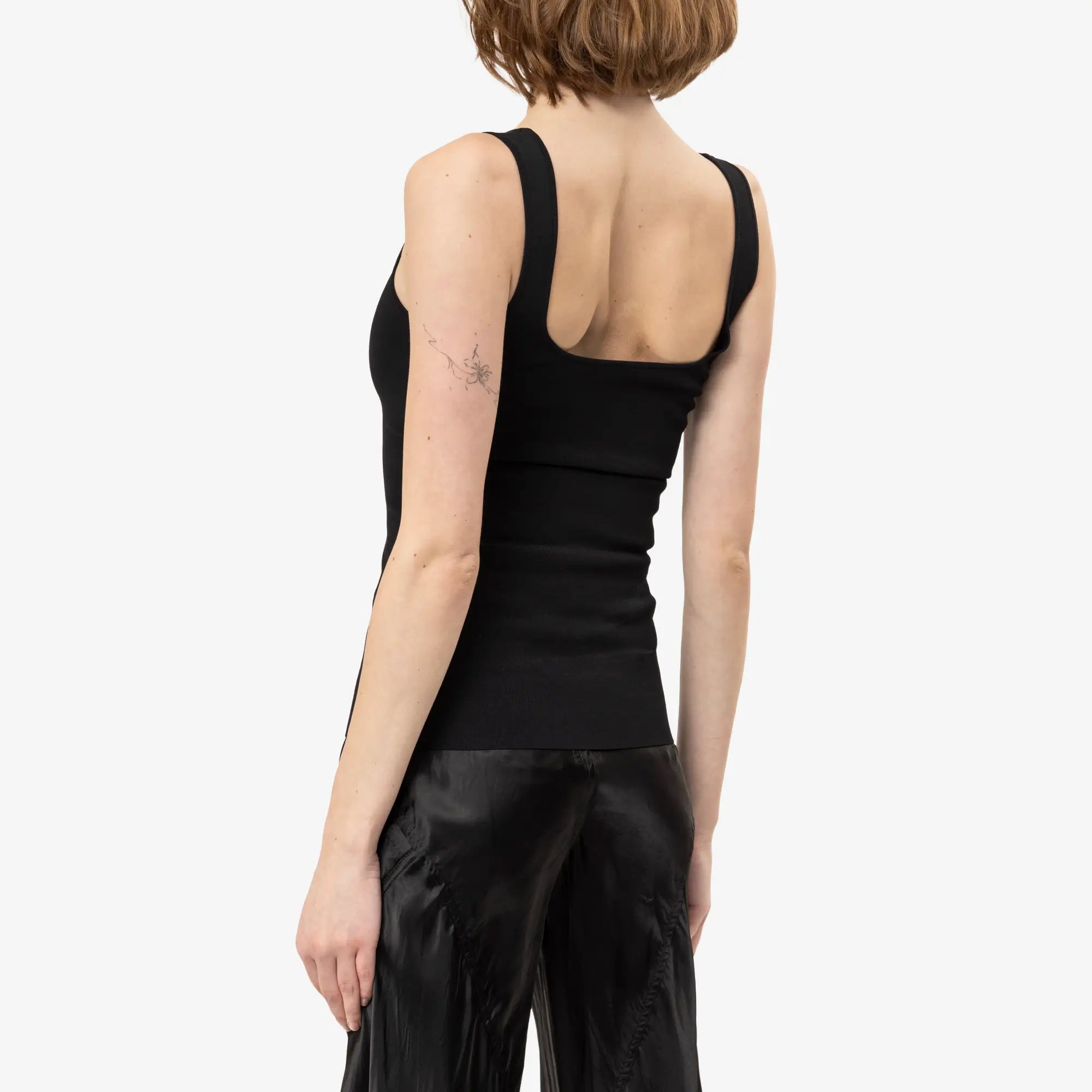 Entire Studios Womens Squared Neck Blouse Black - 8