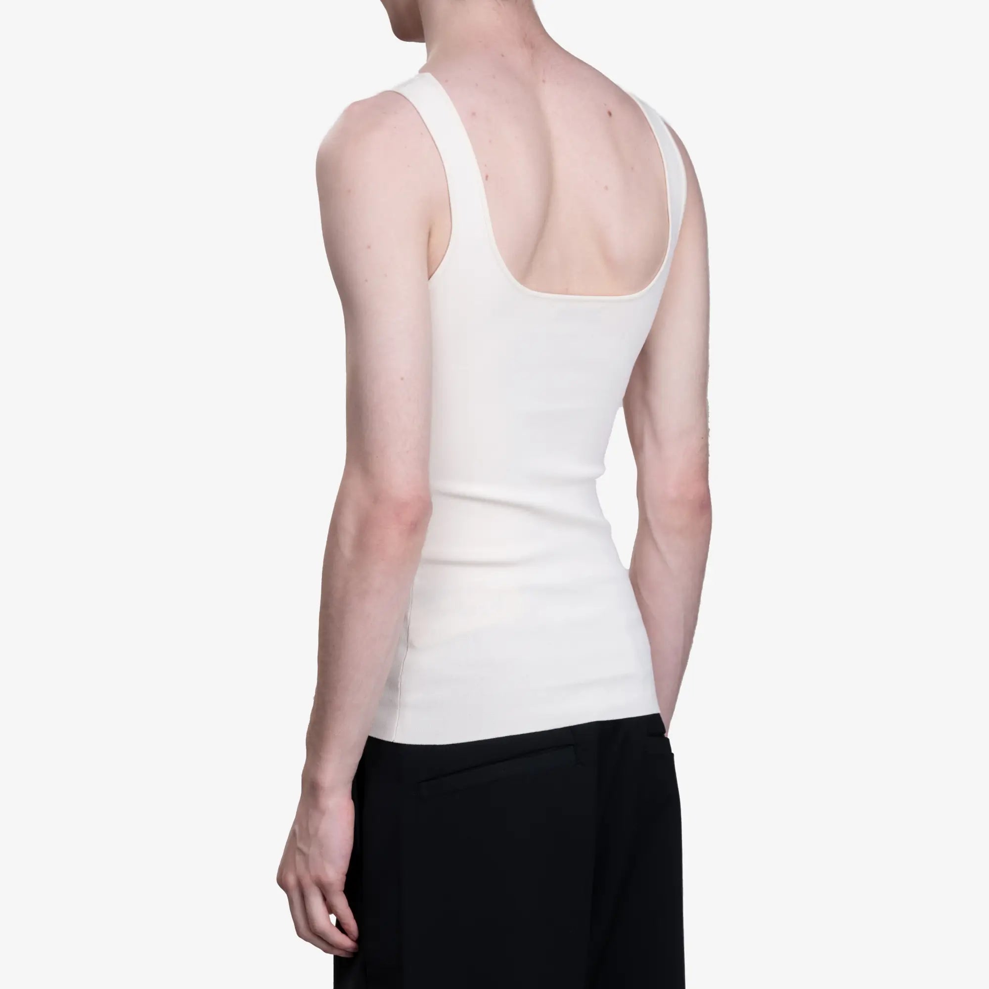 Entire Studios Womens Squared Neck Blouse Off White - 4