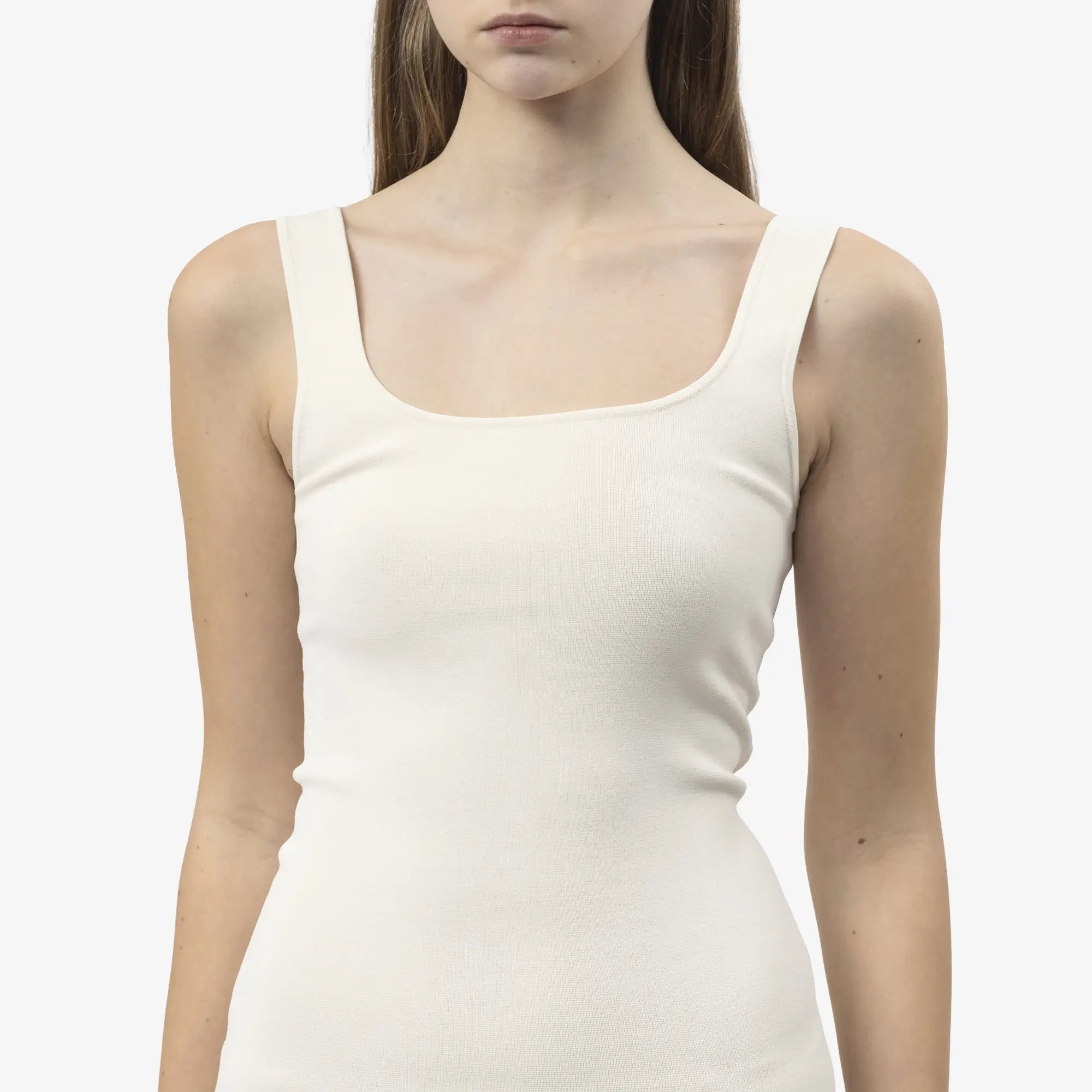 Entire Studios Womens Squared Neck Blouse Off White - 9