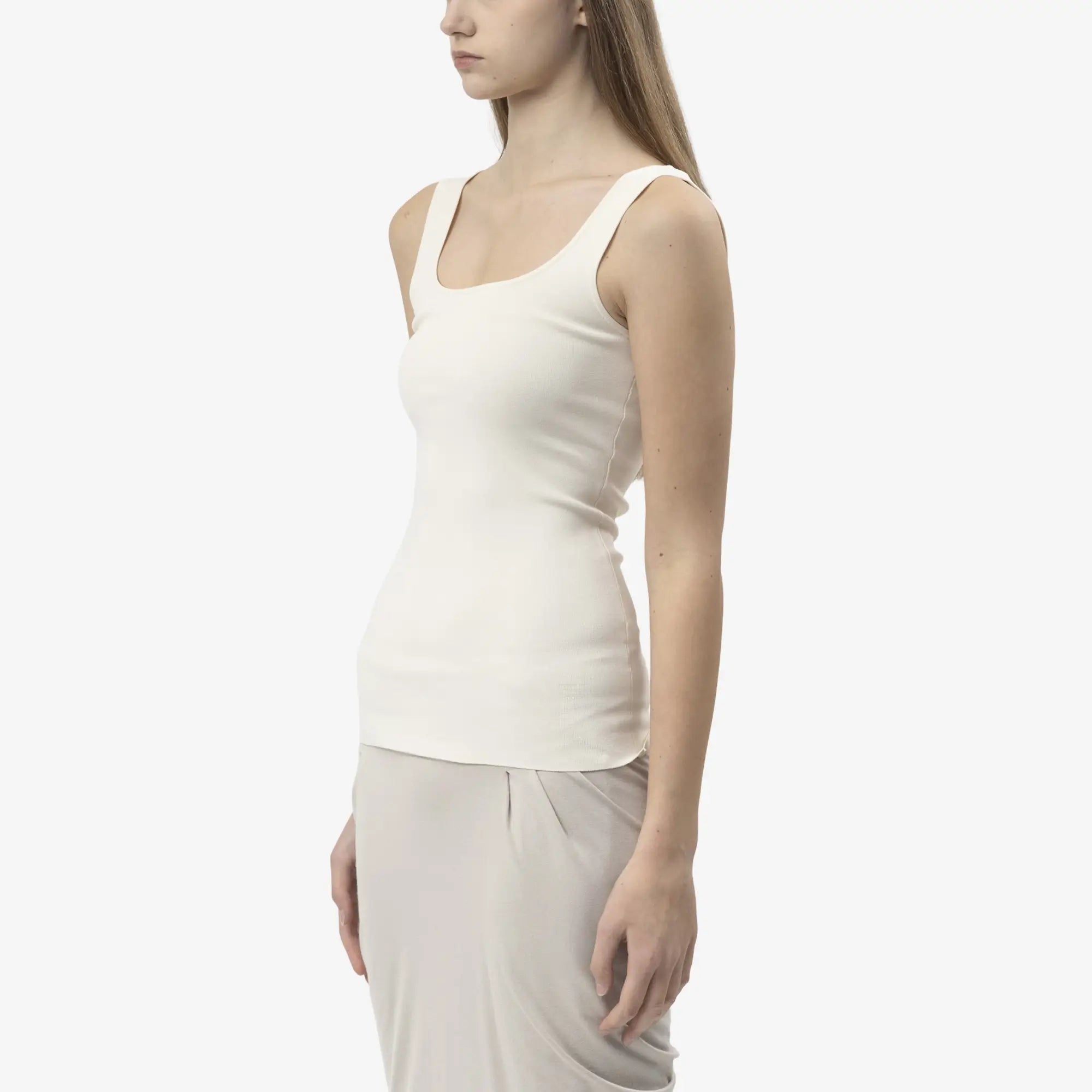 Entire Studios Womens Squared Neck Blouse Off White - 7