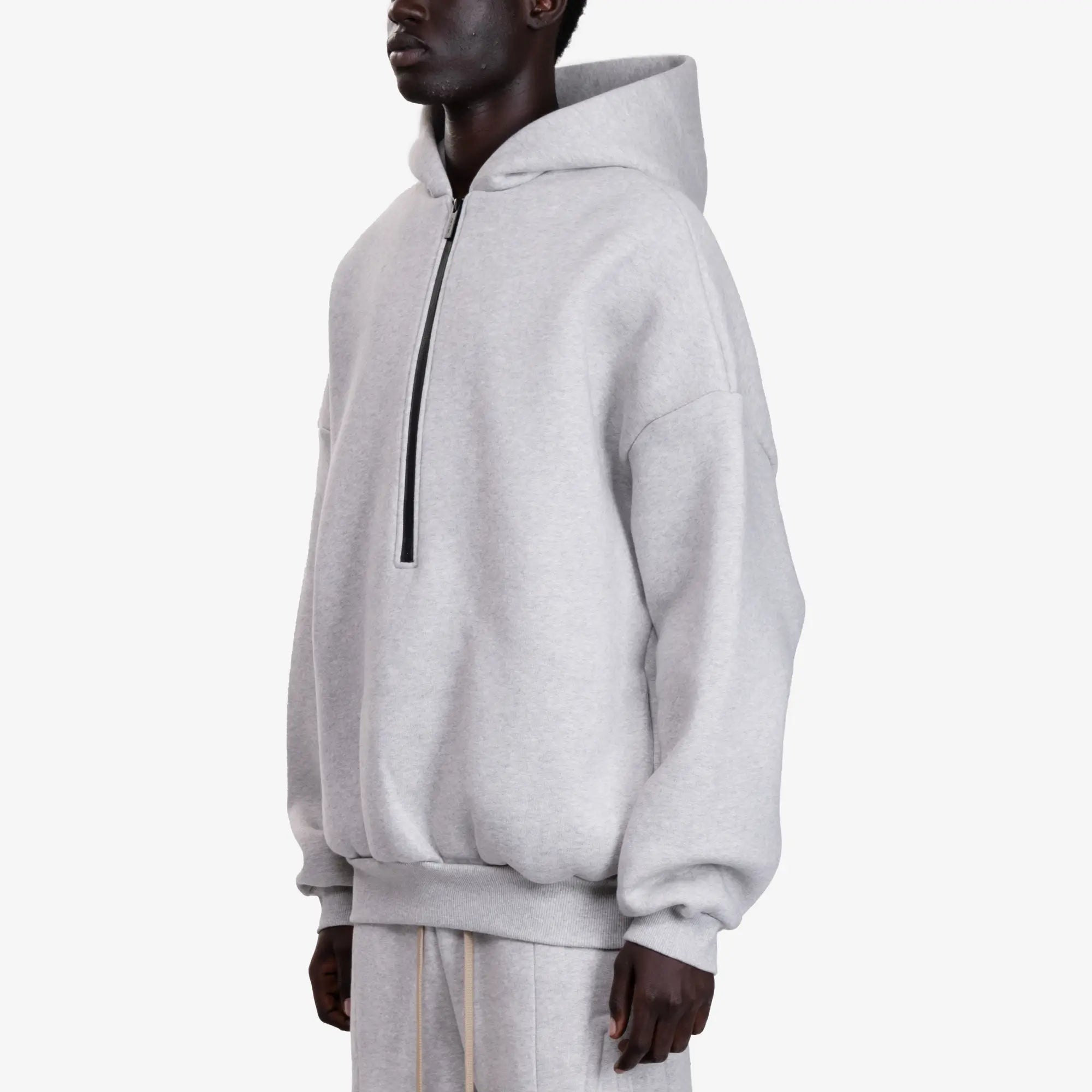 Fear of God Athletic Half Zip Hoody Melange Grey - 3