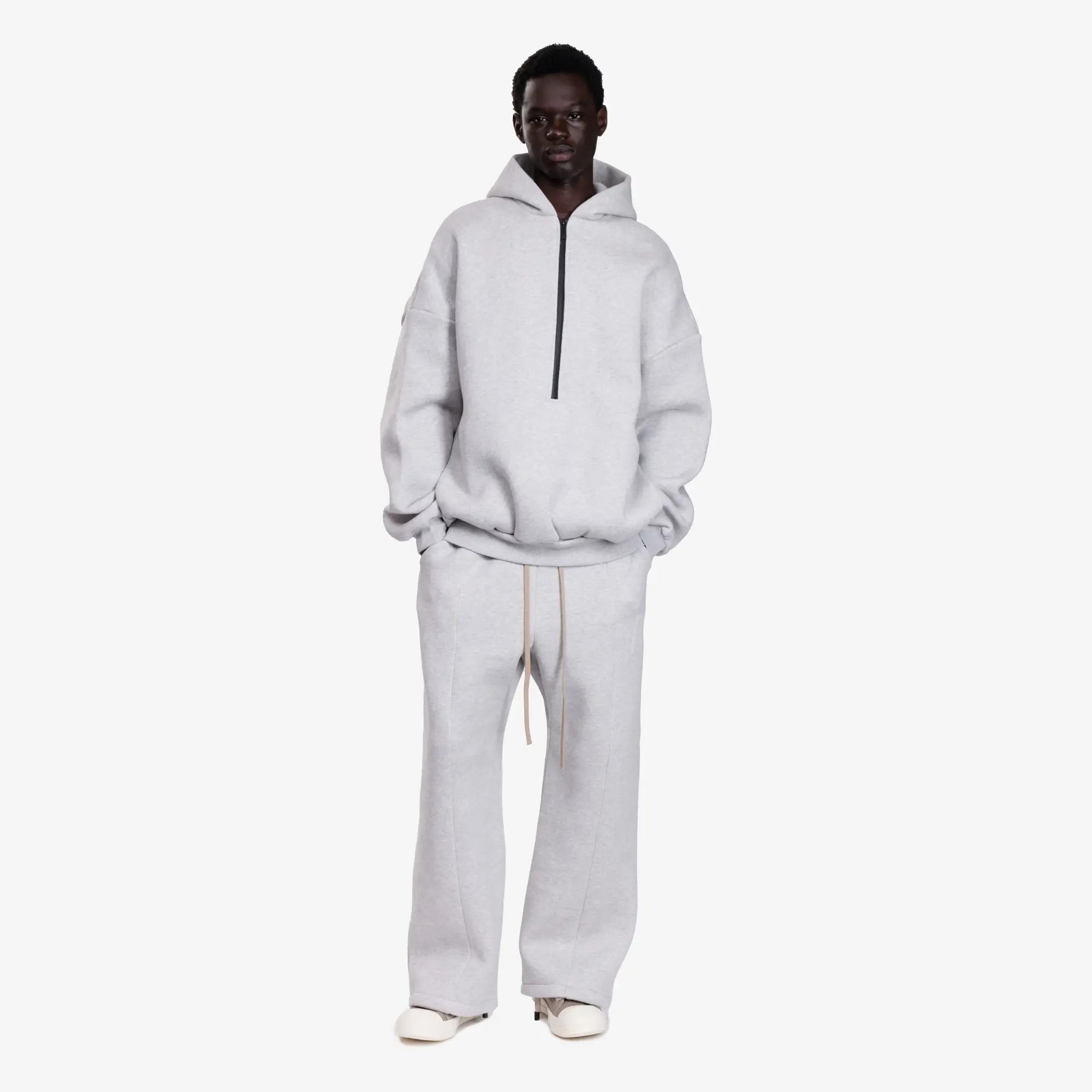 Fear of God Wide Leg Sweatpants Melange Grey - 2