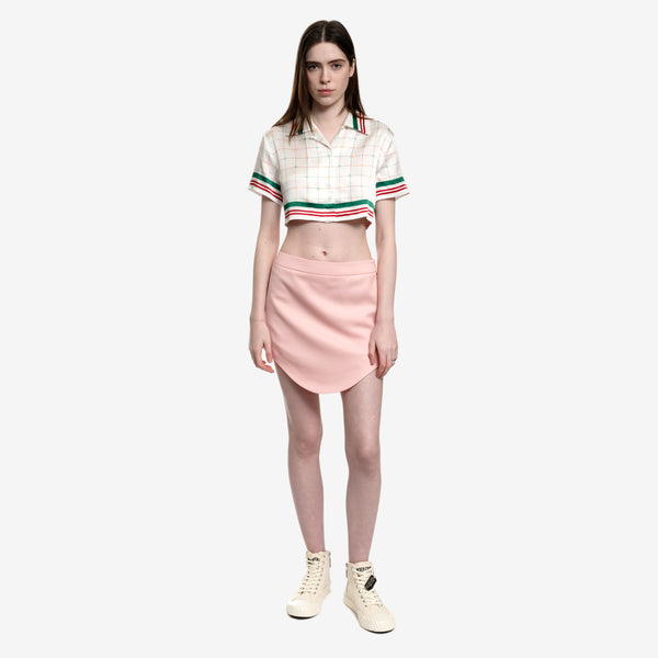 Wool Gaberdine Mini Skirt